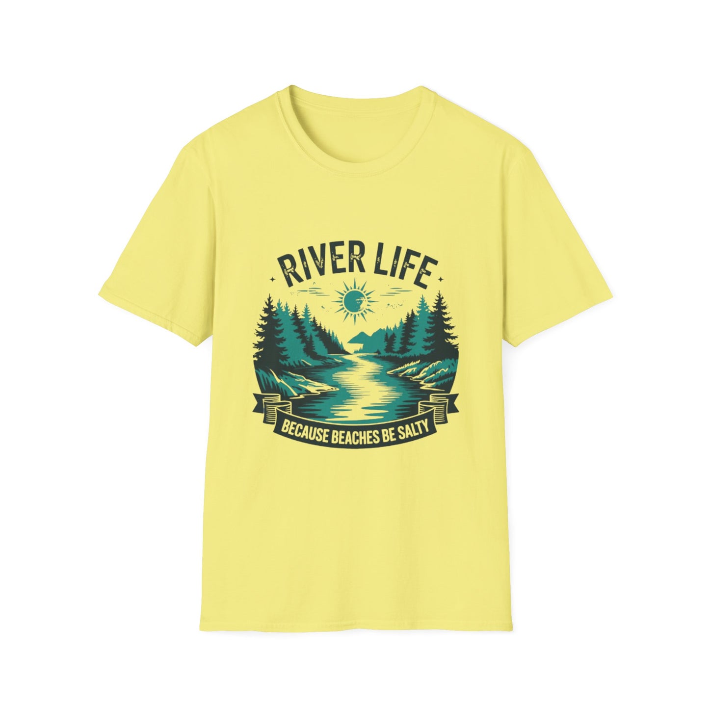 Summer- River Life Graphic T-Shirt Cornsilk Printify T-Shirt Rhythm & Drip Apparel