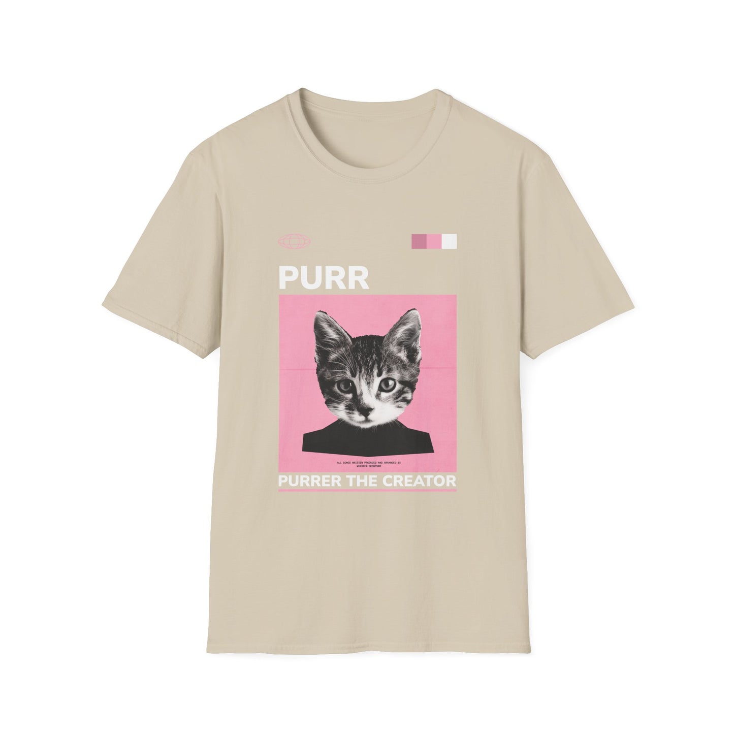 Music- Purr The Creator T-Shirt Sand Printify T-Shirt Rhythm & Drip Apparel