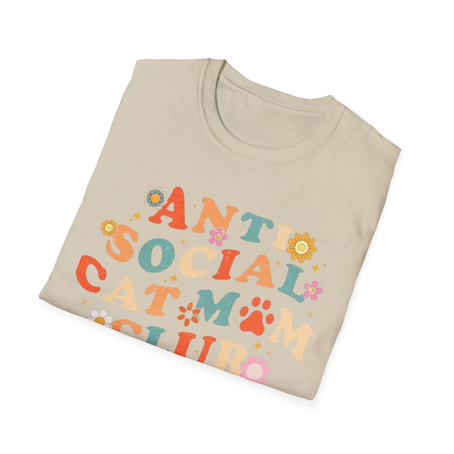 Anti-Social Cat Mom Club T-Shirt Printify T-Shirt Rhythm & Drip Apparel