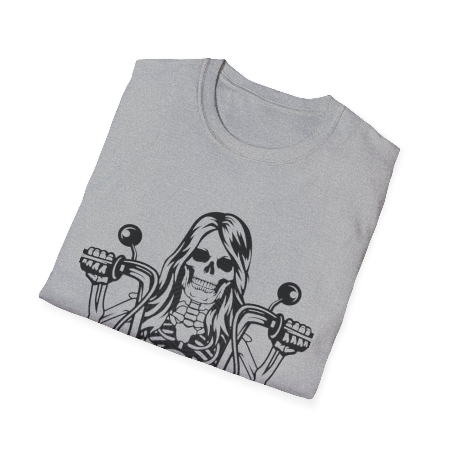 Woman Skeleton Biker T-Shirt Printify T-Shirt Rhythm & Drip Apparel