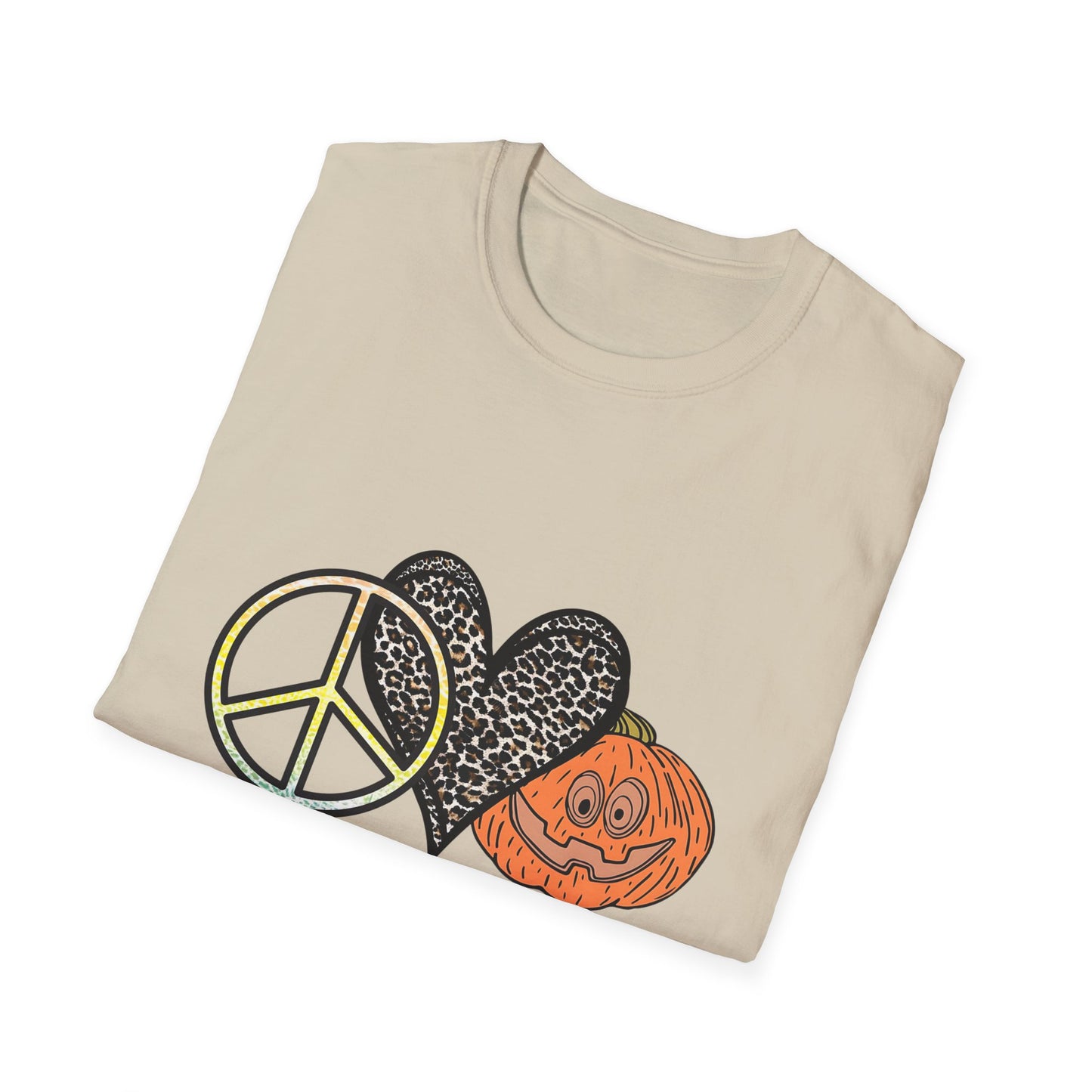 Fall Vibes Unisex T-Shirt - Peace Love Fall, Autumn Tee, Halloween Shirt, Cozy Casual Wear, Gift for Pumpkin Lovers Printify T-Shirt Rhythm & Drip Apparel