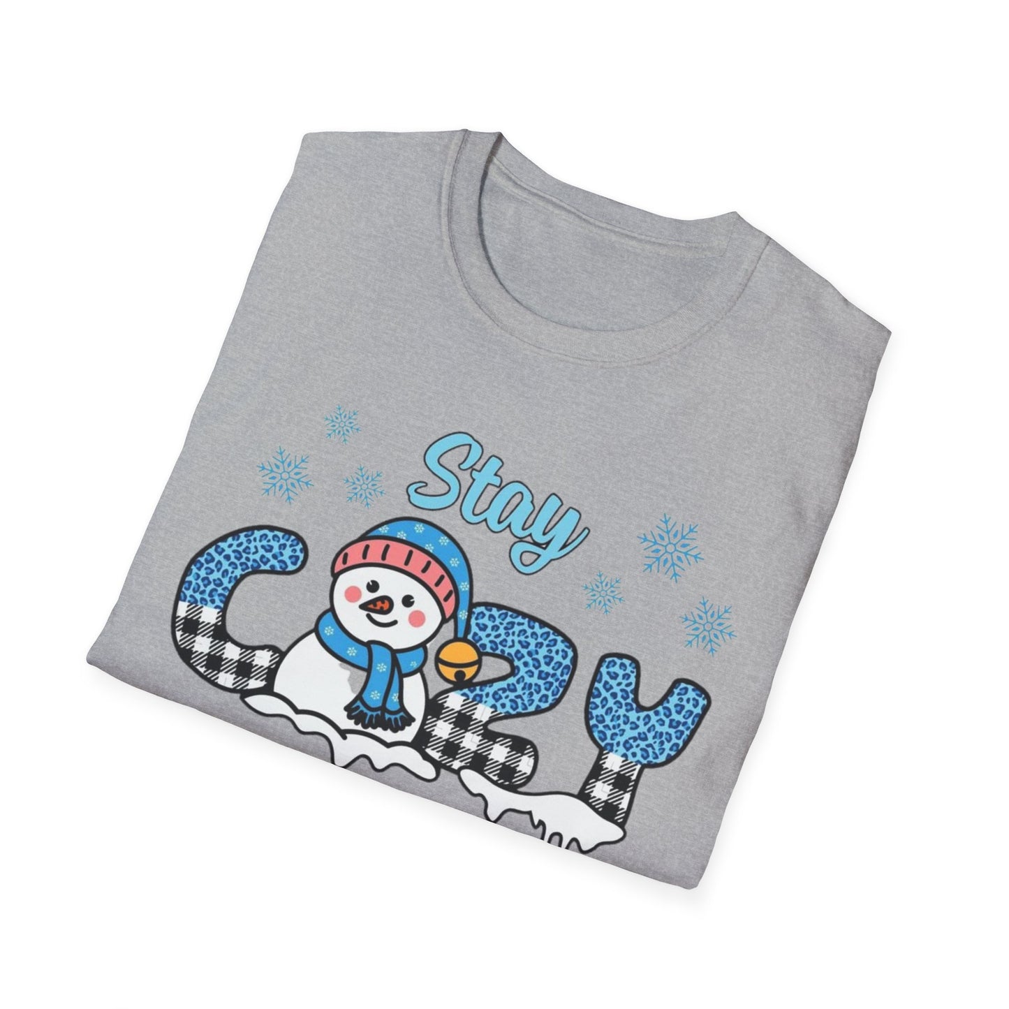 Winter- Cozy Snowman T-Shirt Printify T-Shirt Rhythm & Drip Apparel