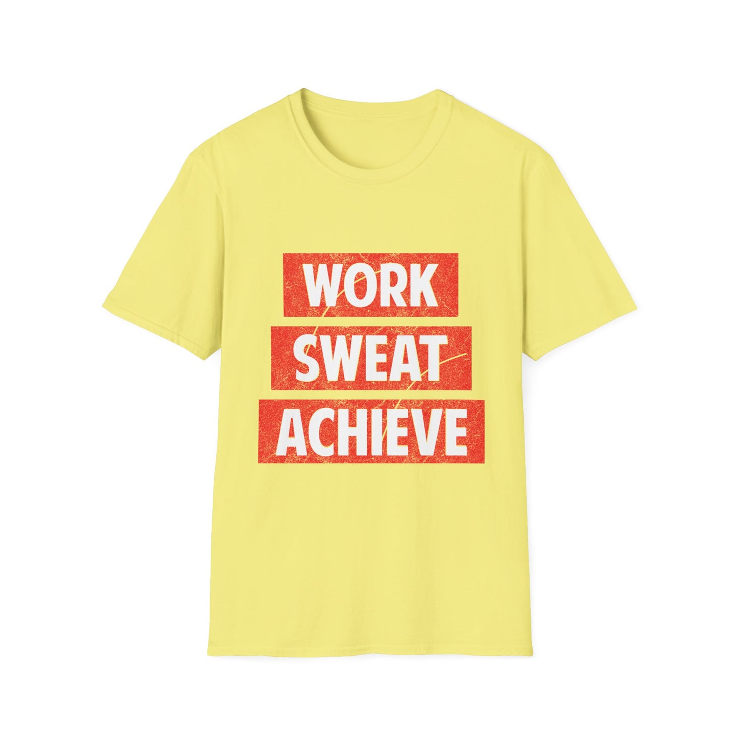 Work Sweat Achieve T-Shirt Cornsilk Printify T-Shirt Rhythm & Drip Apparel