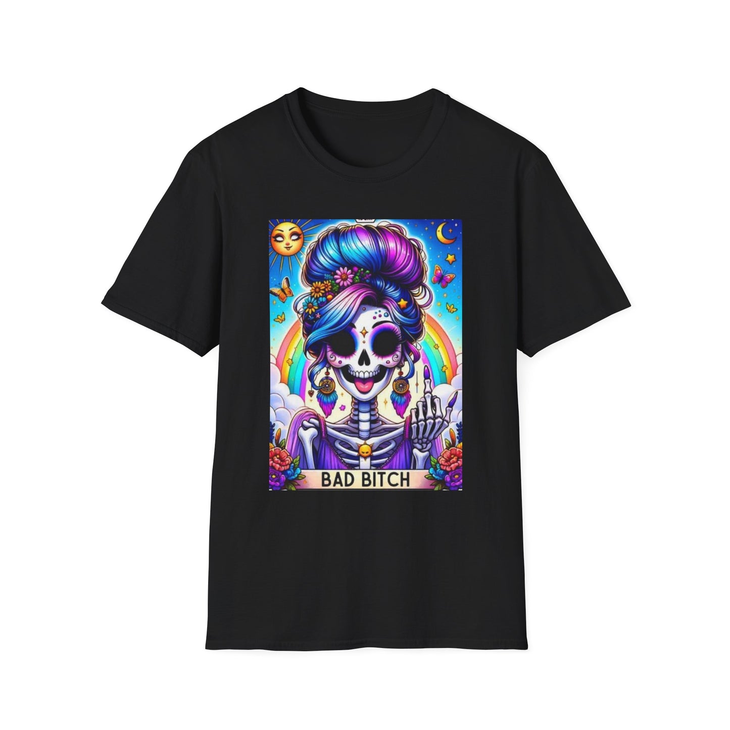 Bad Bitch- Tarot T-Shirt Black Printify T-Shirt Rhythm & Drip Apparel