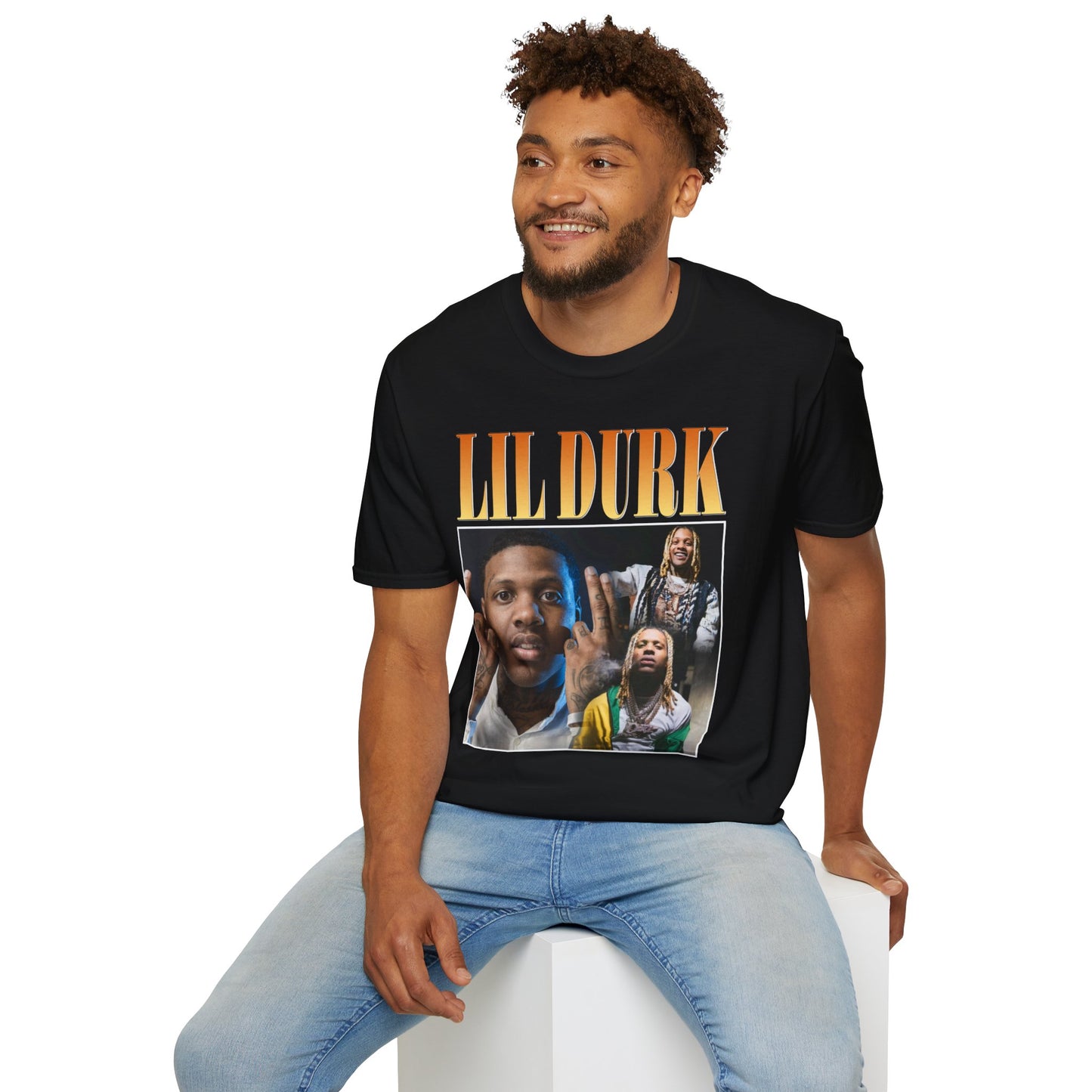 Lil Durk Graphic Unisex Softstyle T-Shirt - Trendy Music Tee for Fans - Rhythm & Drip