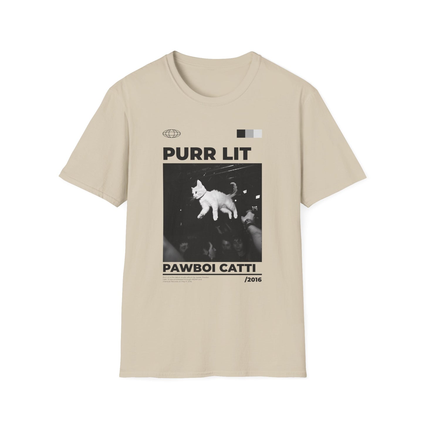 Music- Pawboi Catti Sand Printify T-Shirt Rhythm & Drip Apparel