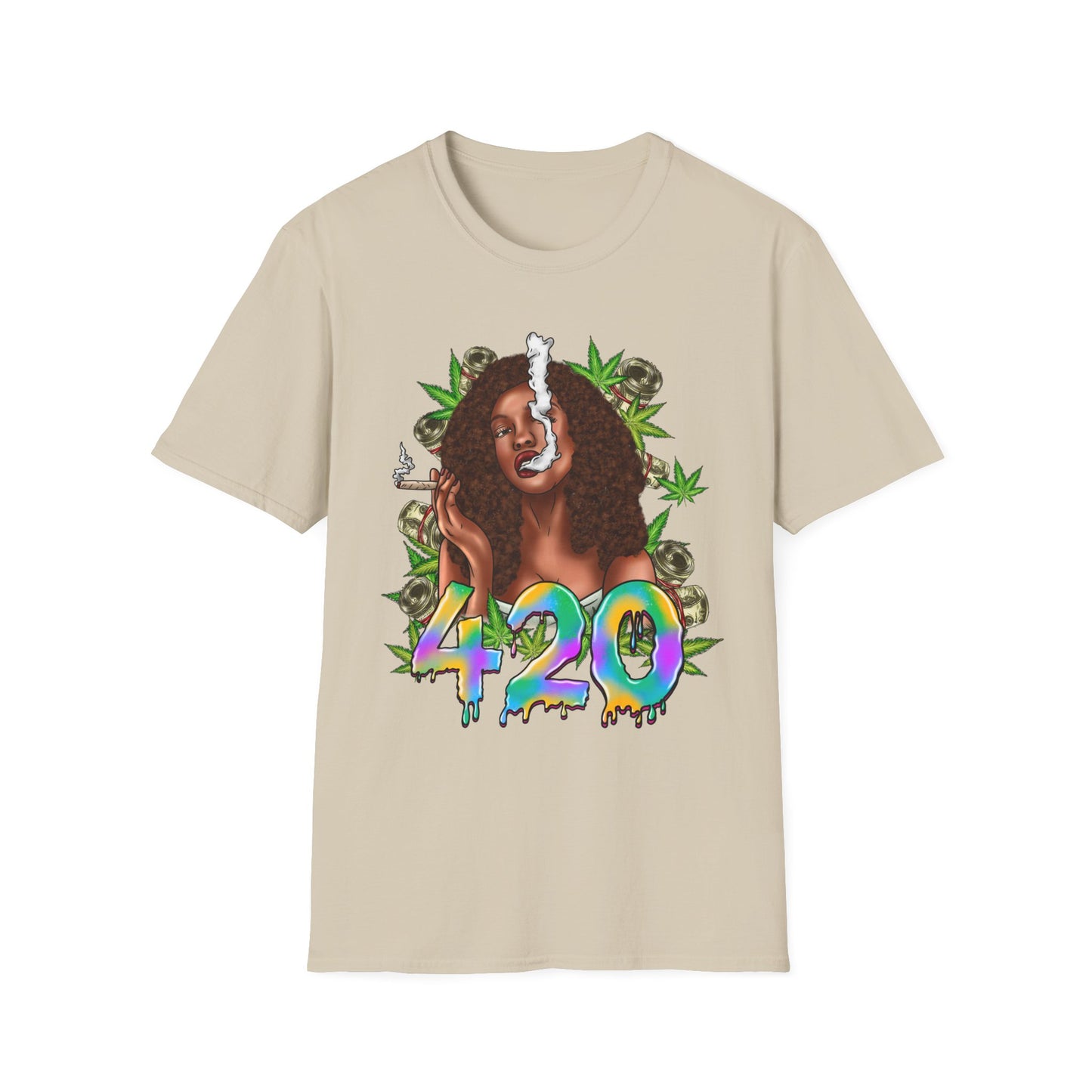 420 Babe T-Shirt Sand Printify T-Shirt Rhythm & Drip Apparel