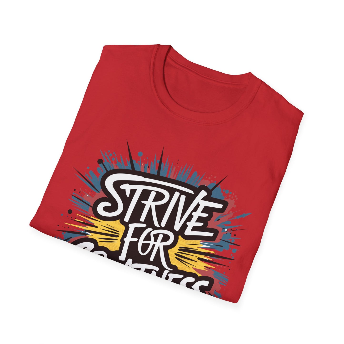 Motivational Unisex Softstyle T-Shirt - 'Strive for Greatness'