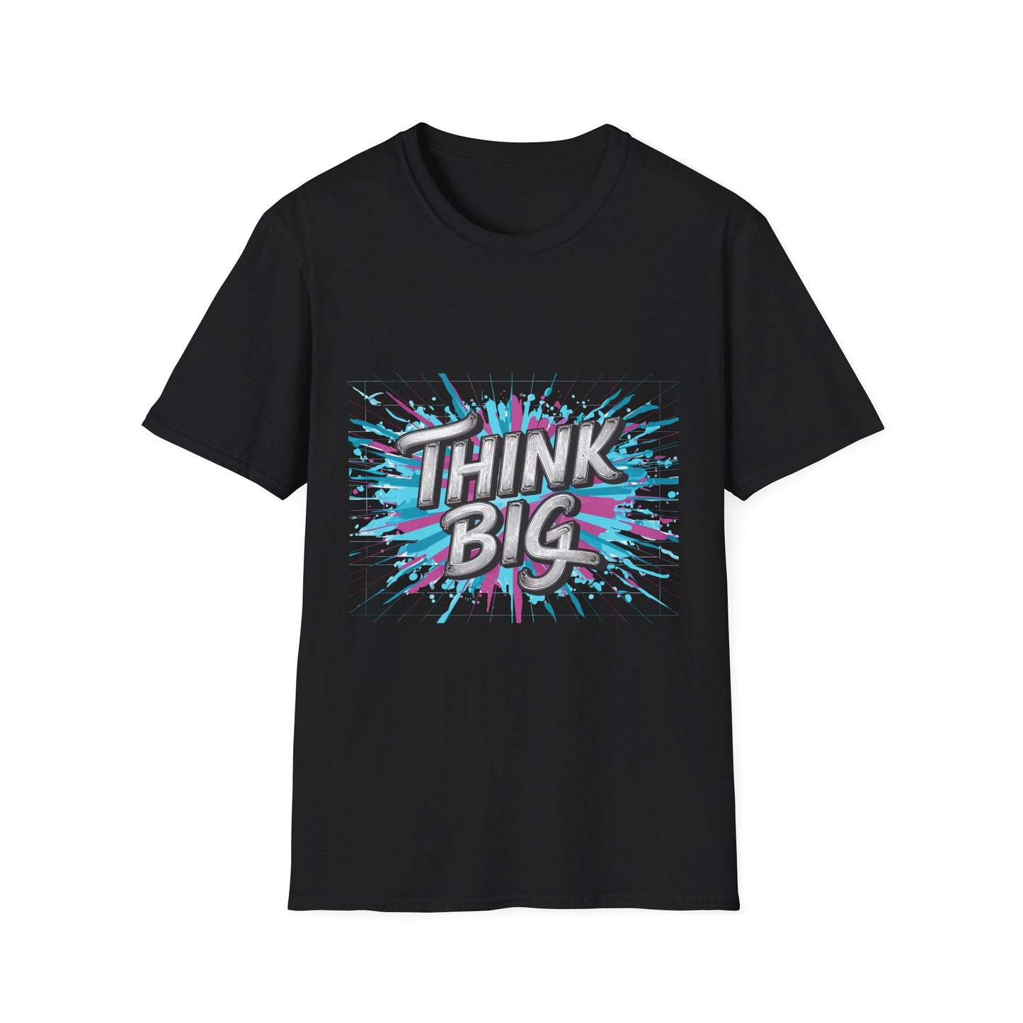 Inspirational Unisex Softstyle T-Shirt - 'Think Big' Motivational Graphic Tee