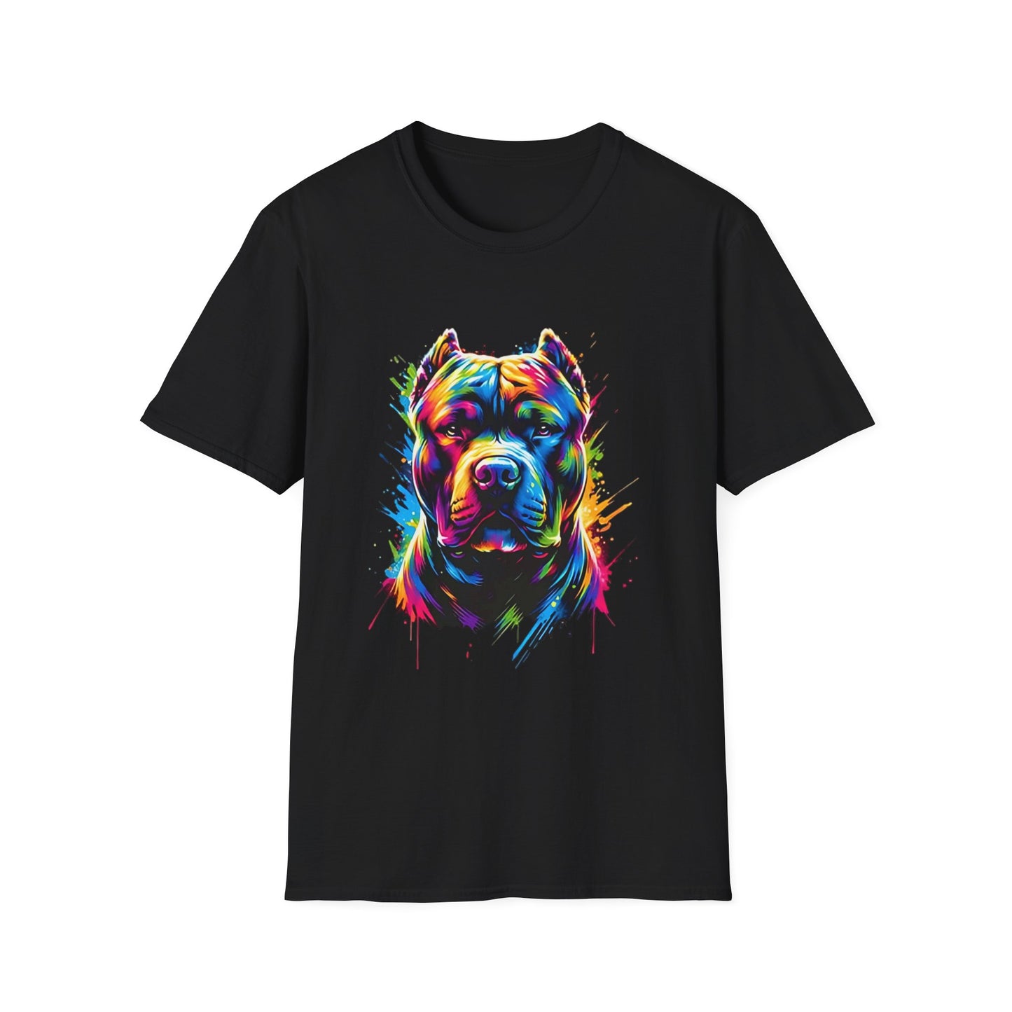 Vibrant Pitbull T-Shirt Black Printify T-Shirt Rhythm & Drip Apparel