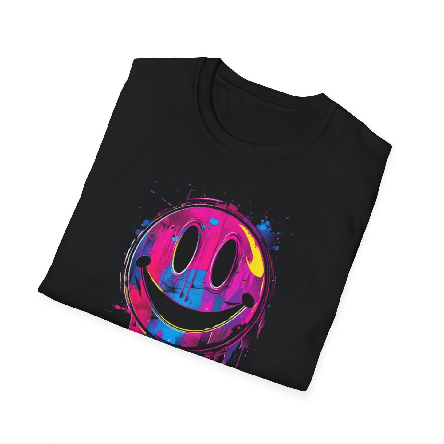 Vibrant Smiley Face Unisex T-Shirt Printify T-Shirt Rhythm & Drip Apparel