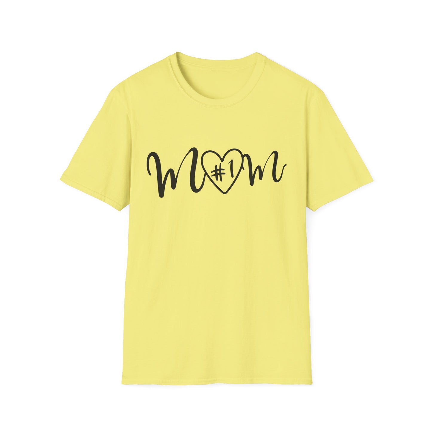 #1 Mom T-Shirt Cornsilk Printify T-Shirt Rhythm & Drip Apparel