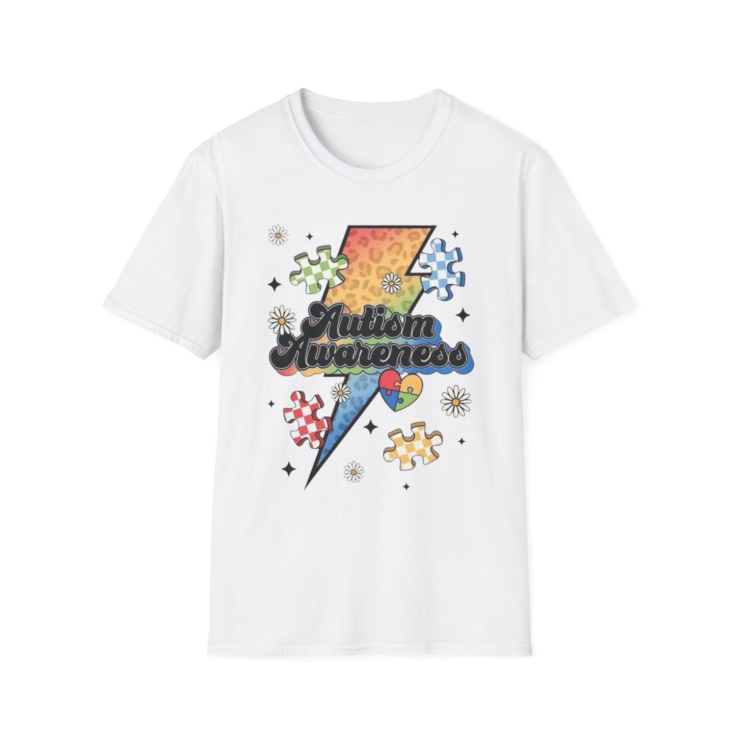 Autism Awareness T-Shirt White Printify T-Shirt Rhythm & Drip Apparel