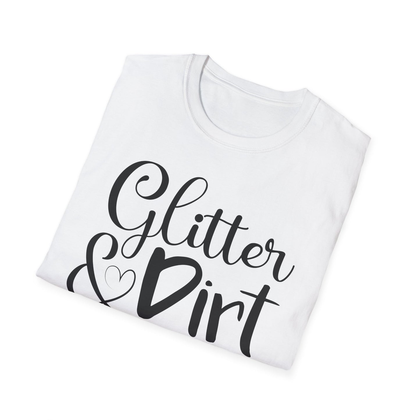 Mom of Both Glitter & Dirt T-Shirt Printify T-Shirt Rhythm & Drip Apparel