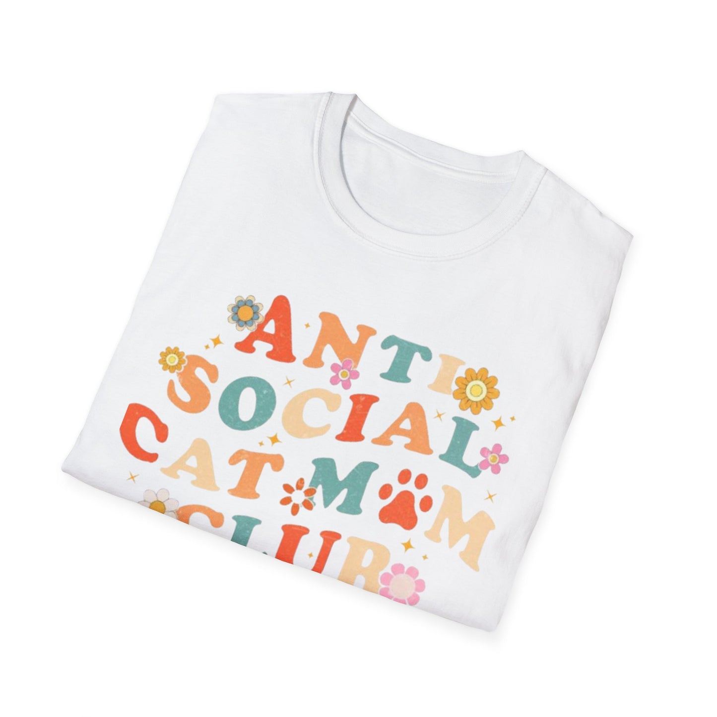 Anti-Social Cat Mom Club T-Shirt Printify T-Shirt Rhythm & Drip Apparel