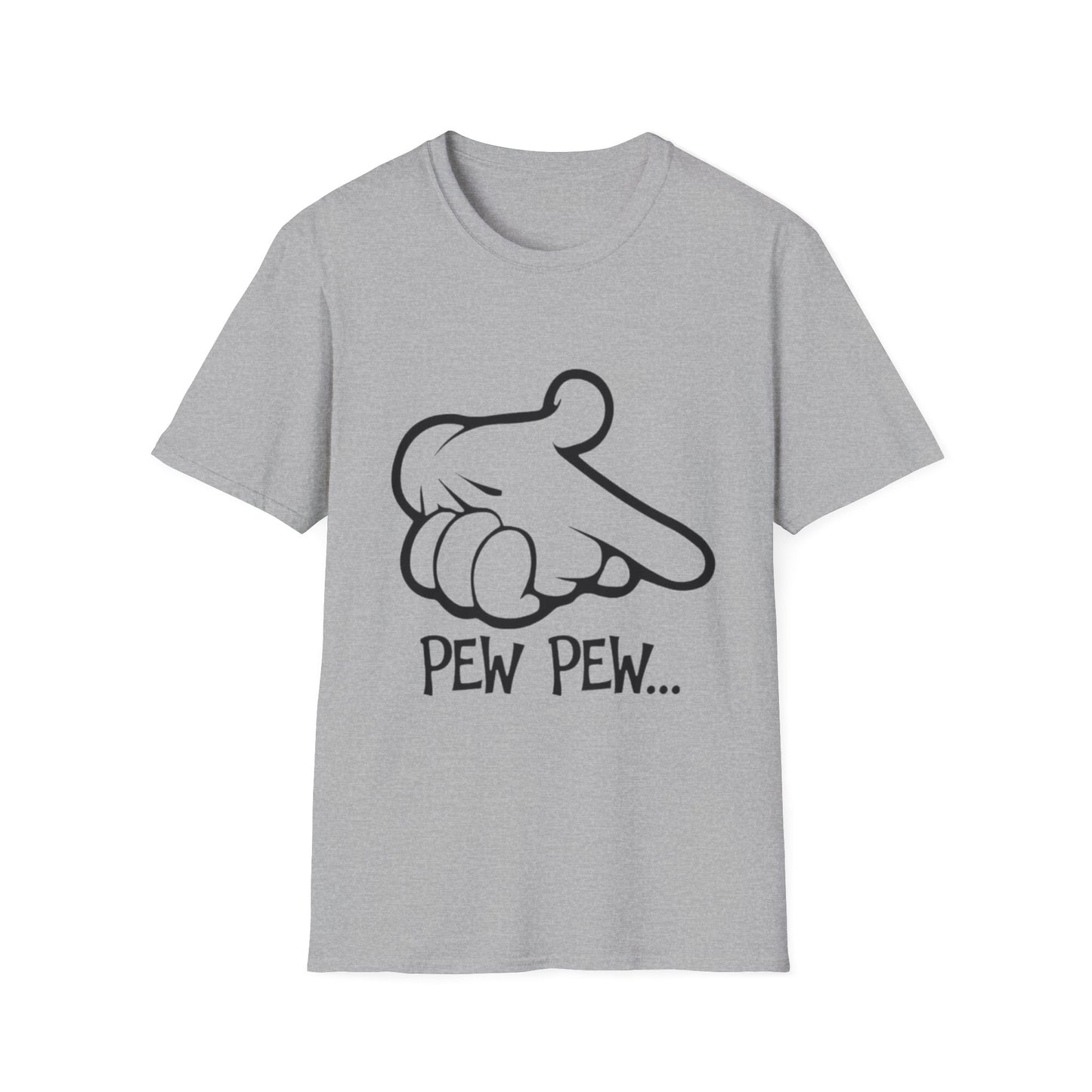 Fun 'Pew Pew' Unisex Softstyle T-Shirt - Casual Graphic Tee for Gamers