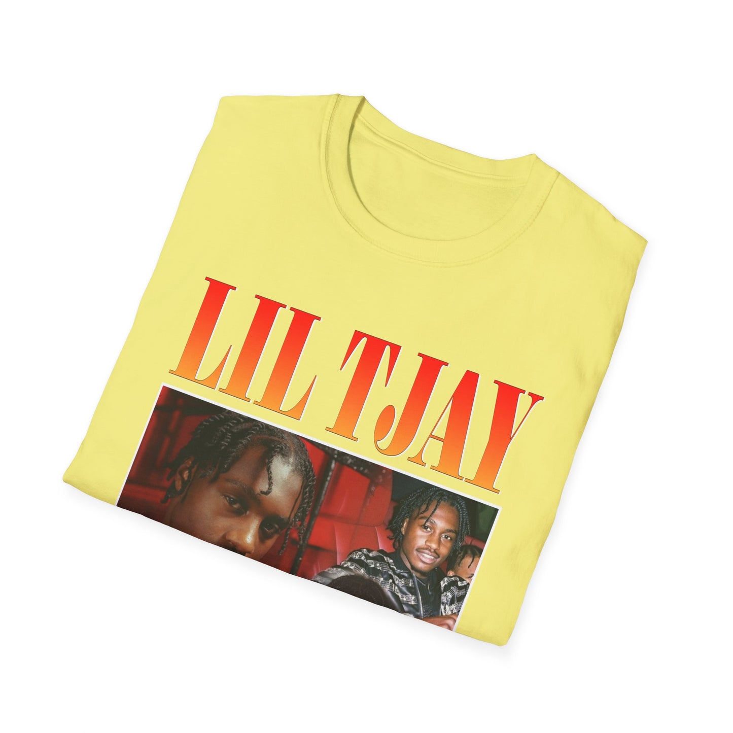Lil Tjay Unisex Softstyle T-Shirt - Retro Graphic Tee for Music Fans - Rhythm & Drip