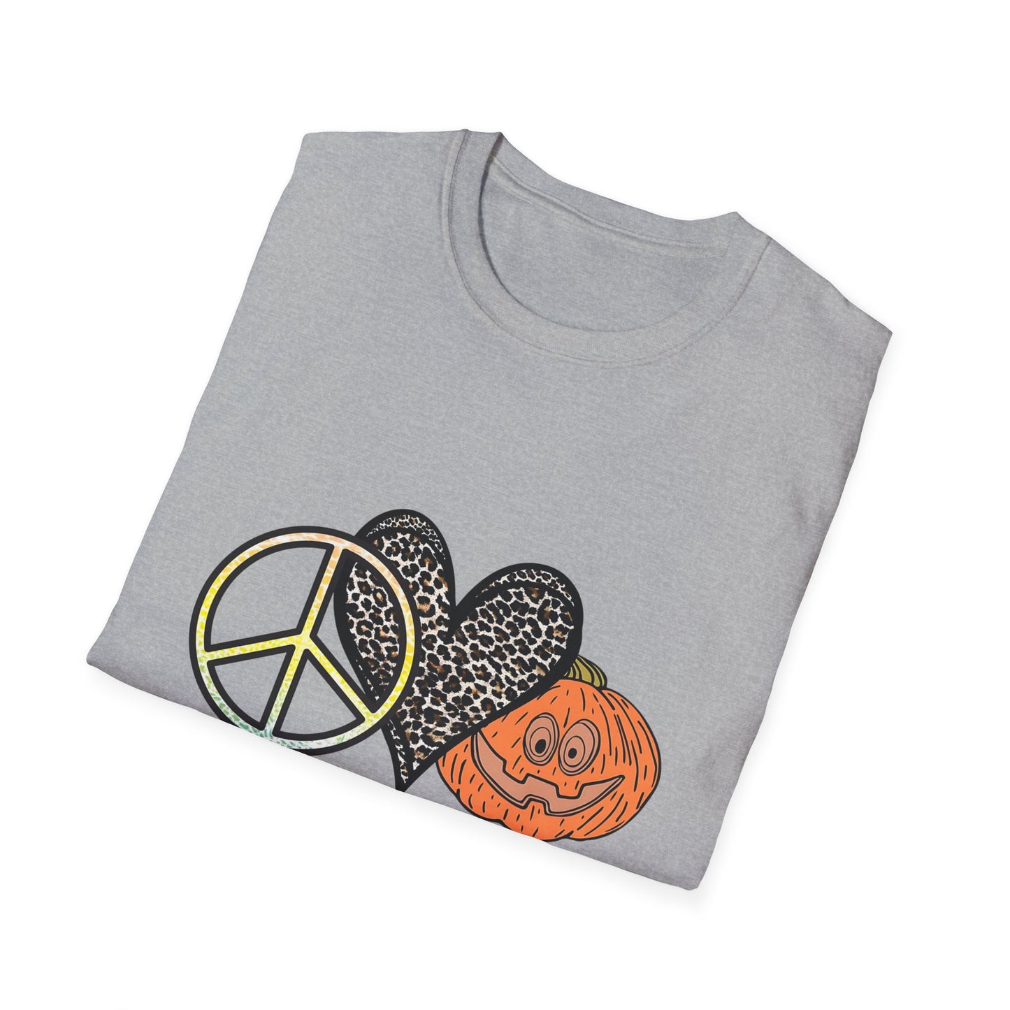 Fall Vibes Unisex T-Shirt - Peace Love Fall, Autumn Tee, Halloween Shirt, Cozy Casual Wear, Gift for Pumpkin Lovers Printify T-Shirt Rhythm & Drip Apparel