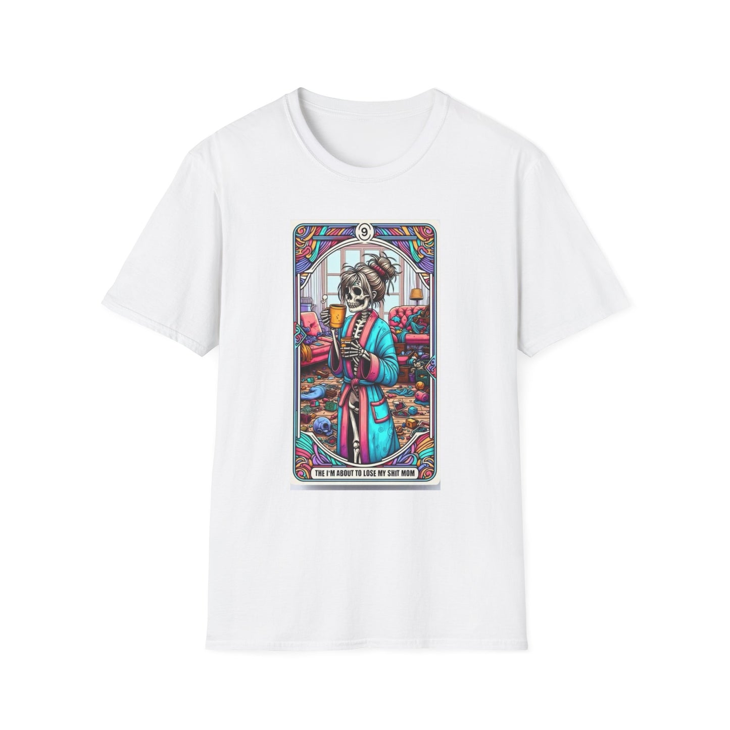 About To Lose My Shit Mom- Tarot T-Shirt White Printify T-Shirt Rhythm & Drip Apparel