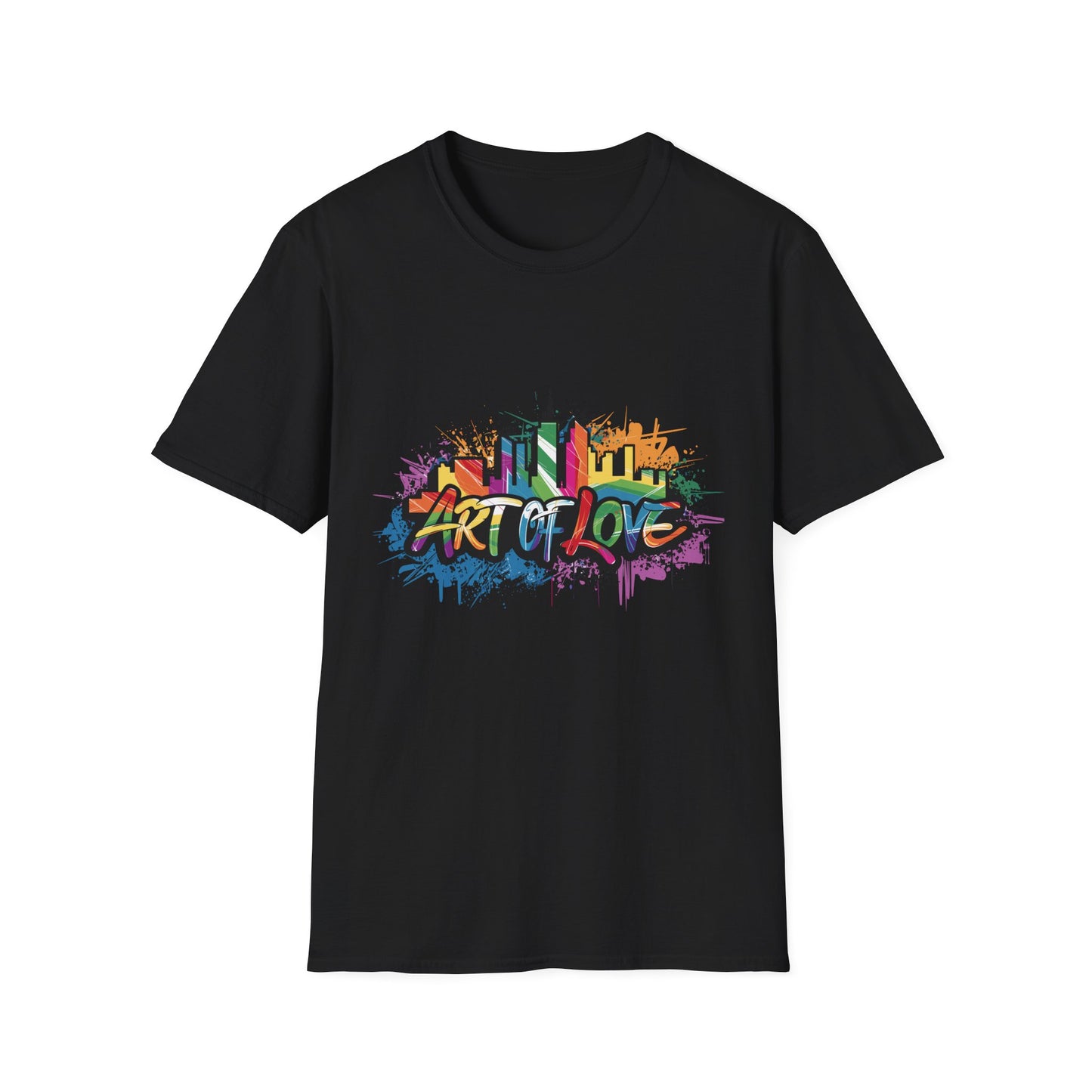 Art of Love LGTBQ T-Shirt Black Printify T-Shirt Rhythm & Drip Apparel