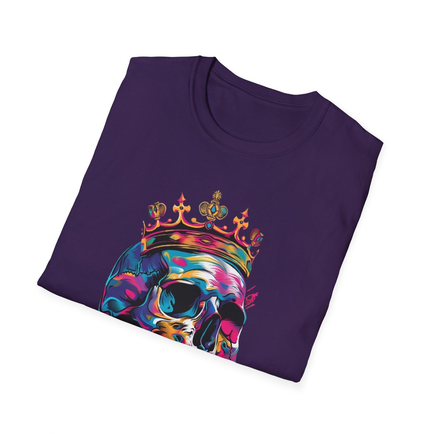 Vibrant Skull Crown T-Shirt Printify T-Shirt Rhythm & Drip Apparel