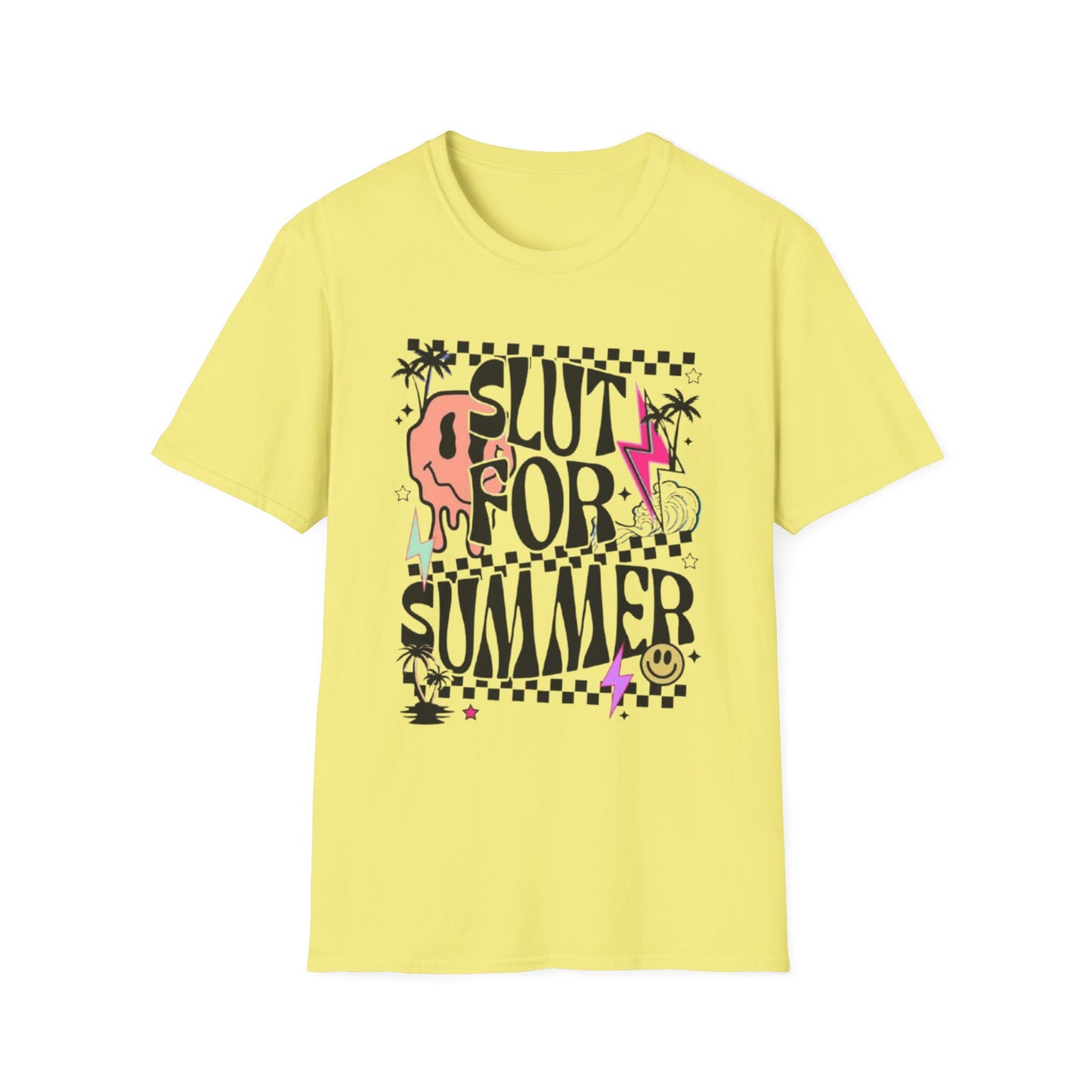 Summer- Slut For Summer T-Shirt Cornsilk Printify T-Shirt Rhythm & Drip Apparel