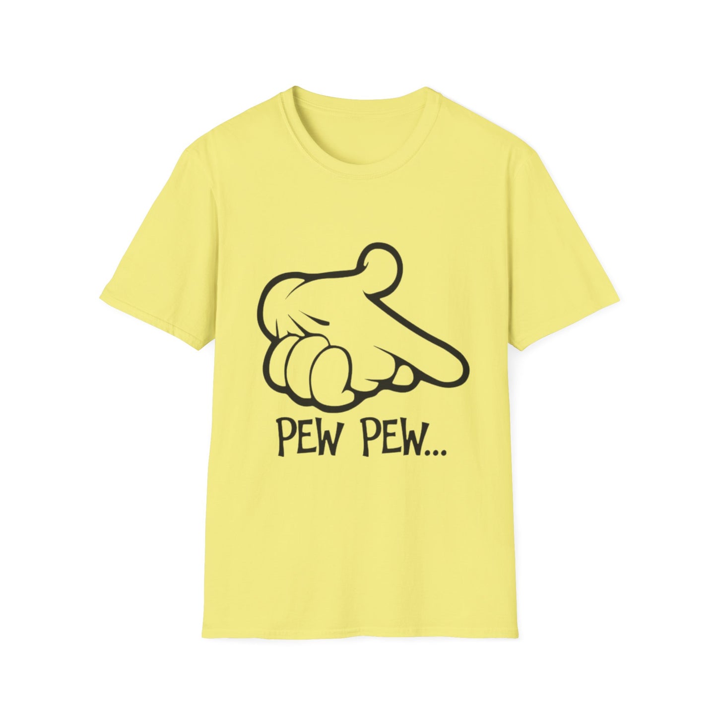 Fun 'Pew Pew' Unisex Softstyle T-Shirt - Casual Graphic Tee for Gamers