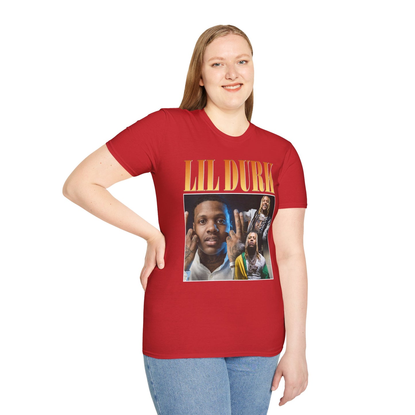 Lil Durk Graphic Unisex Softstyle T-Shirt - Trendy Music Tee for Fans - Rhythm & Drip