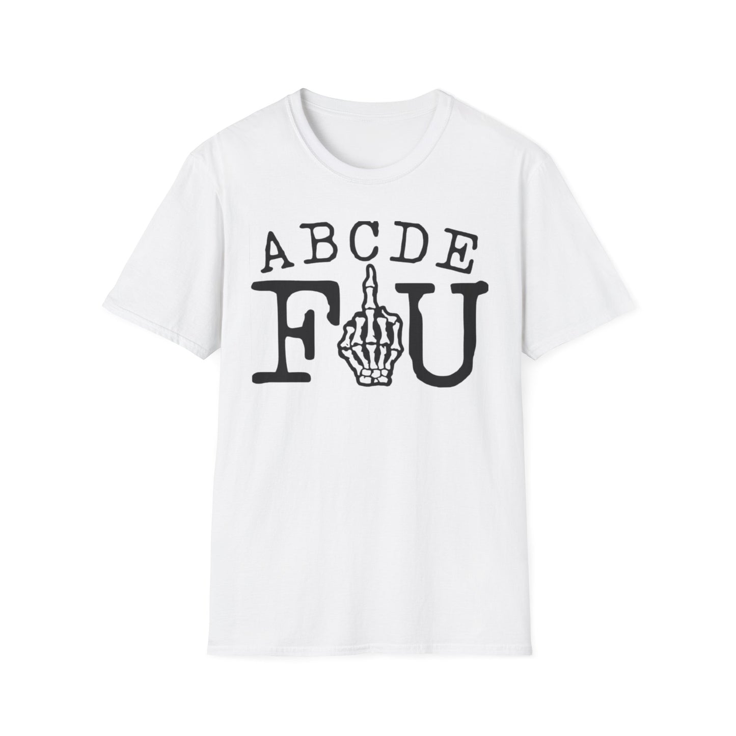 ABCDEFU T-Shirt White Printify T-Shirt Rhythm & Drip Apparel