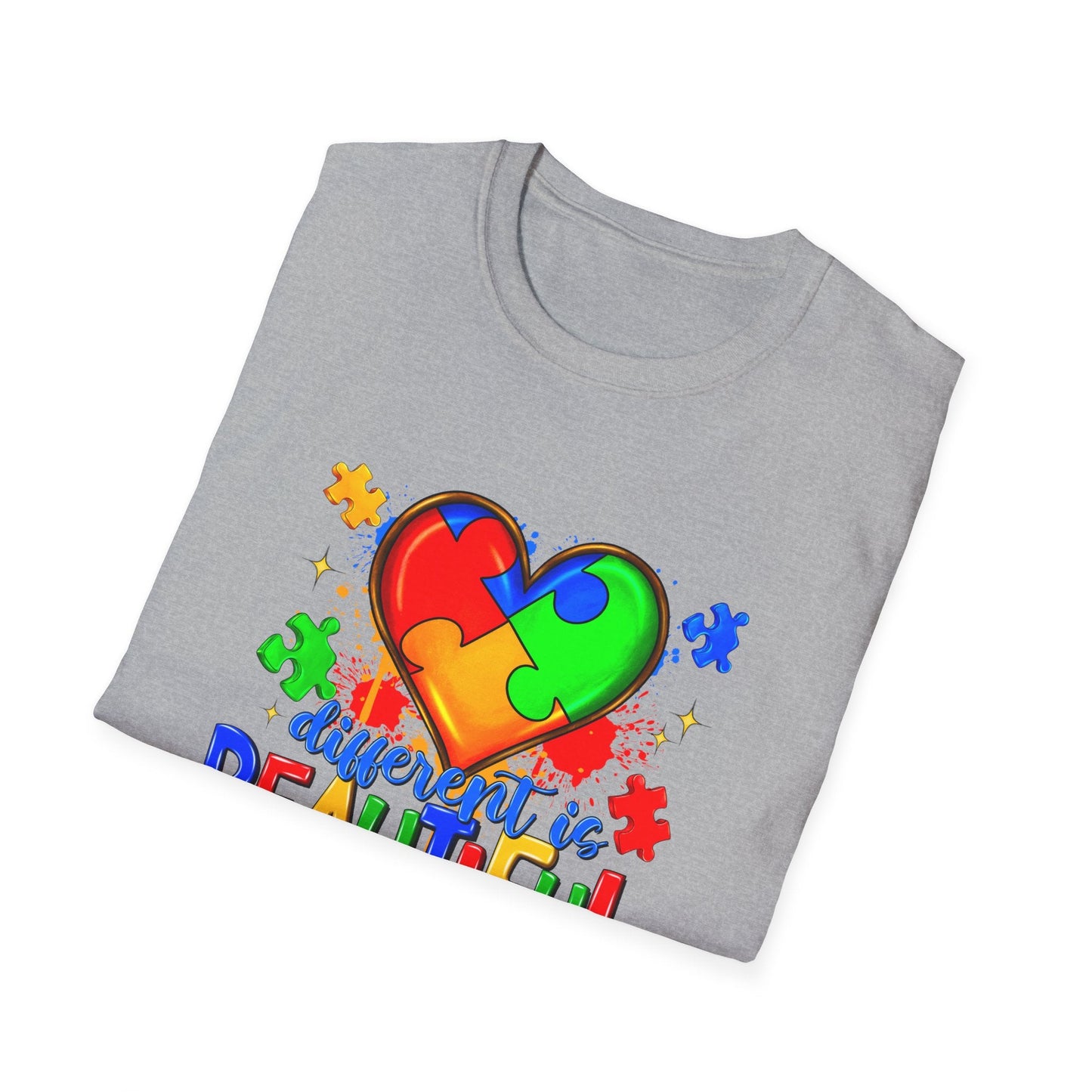 Autism Puzzle Heart T-Shirt Printify T-Shirt Rhythm & Drip Apparel