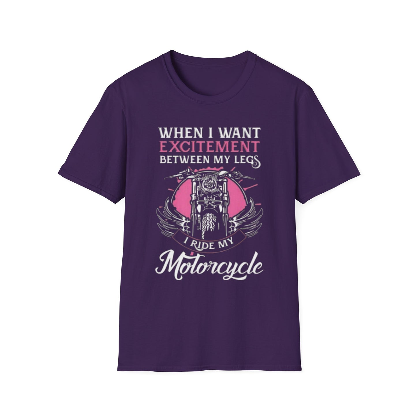When I Want Excitement Between My Legs Purple Printify T-Shirt Rhythm & Drip Apparel