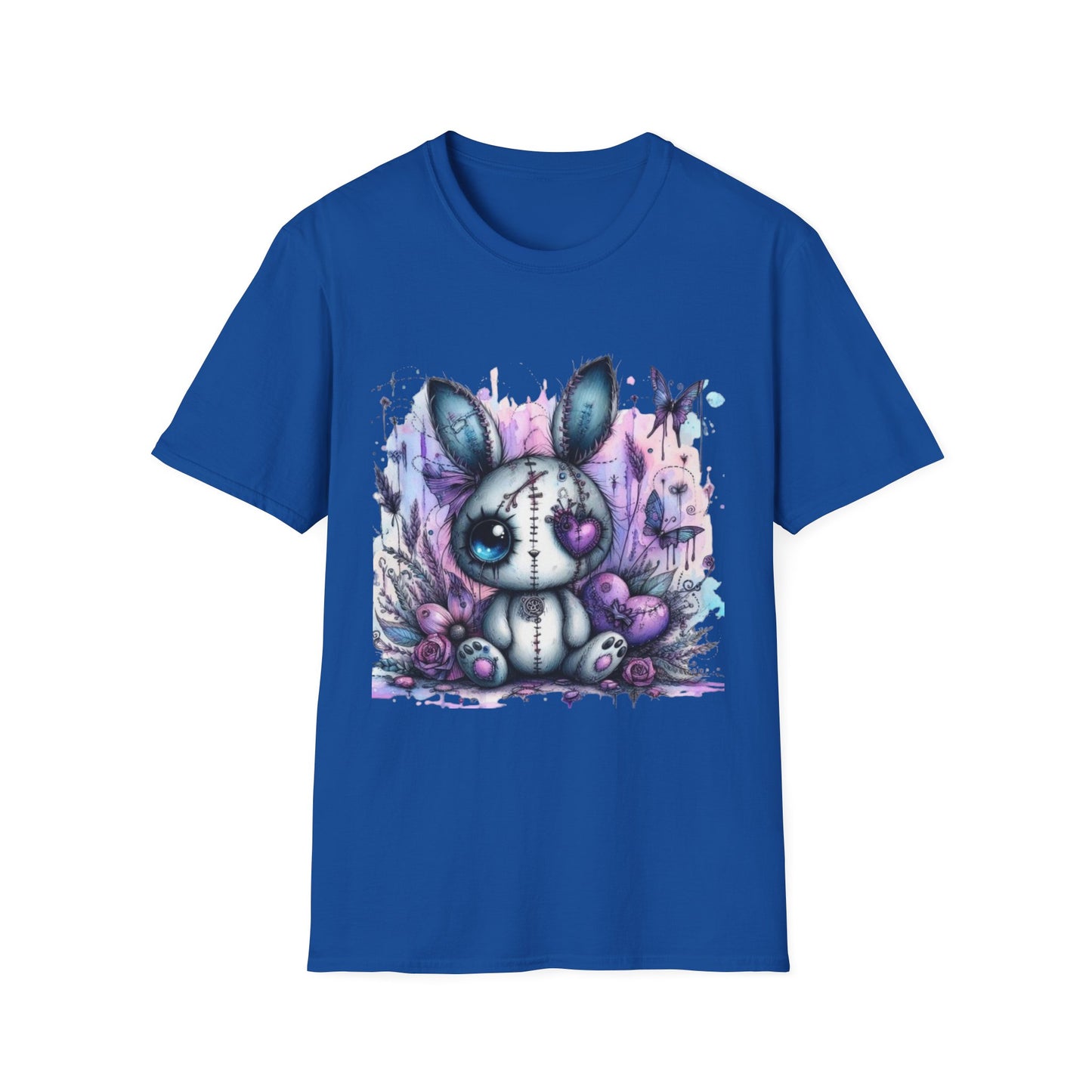 Cute Gothic Bunny Unisex T-Shirt | Softstyle Tee for Halloween & Casual Wear