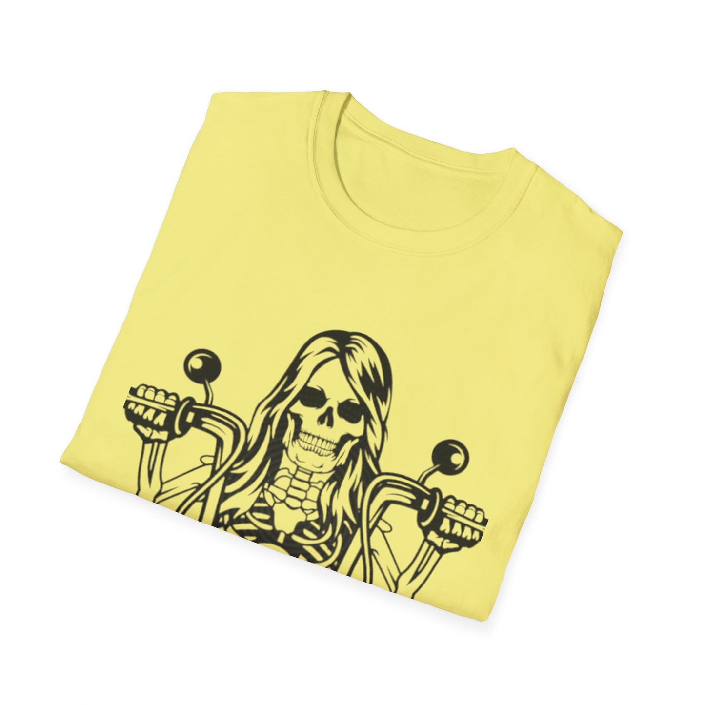 Woman Skeleton Biker T-Shirt Printify T-Shirt Rhythm & Drip Apparel