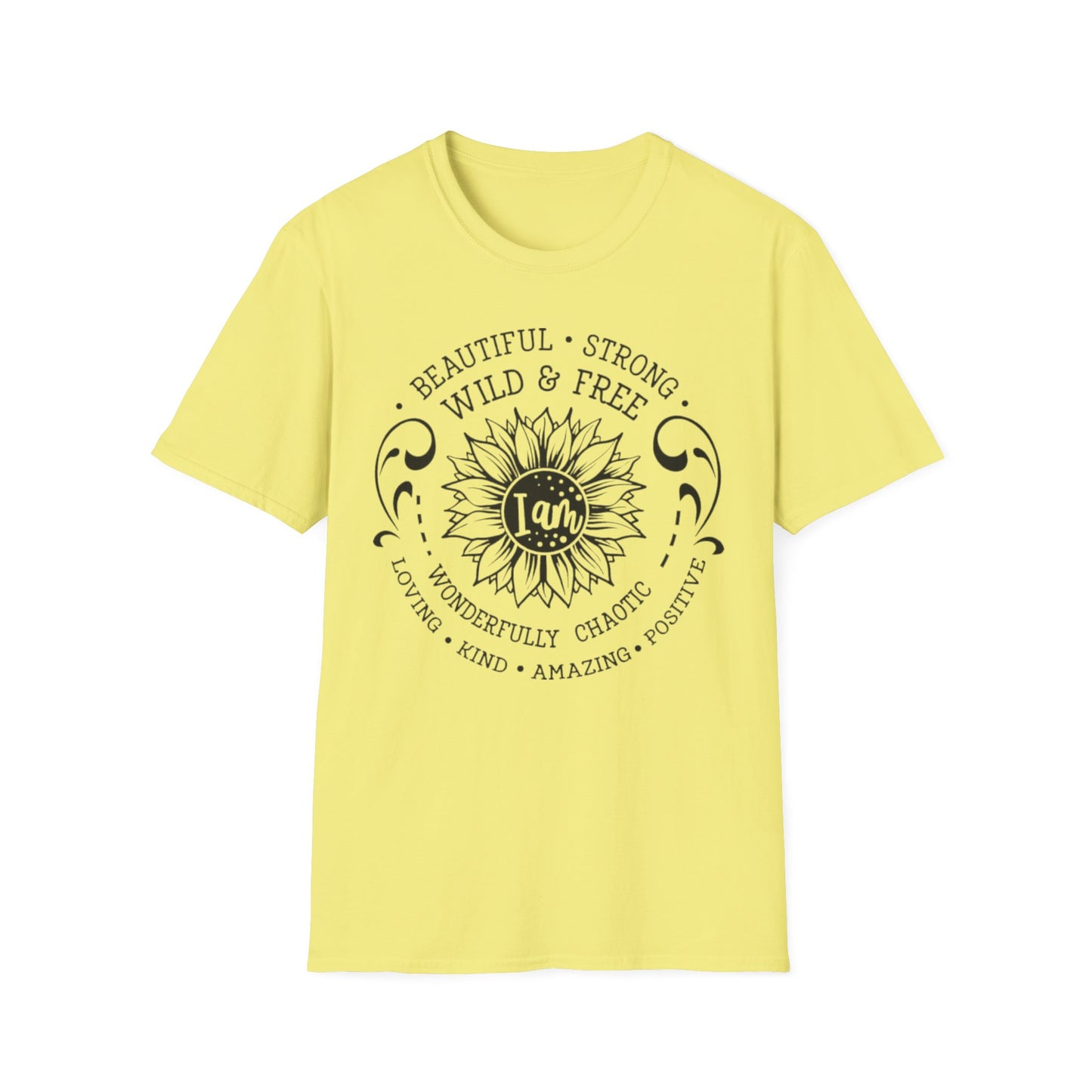 Beautiful, Strong, Wild & Free Cornsilk Printify T-Shirt Rhythm & Drip Apparel