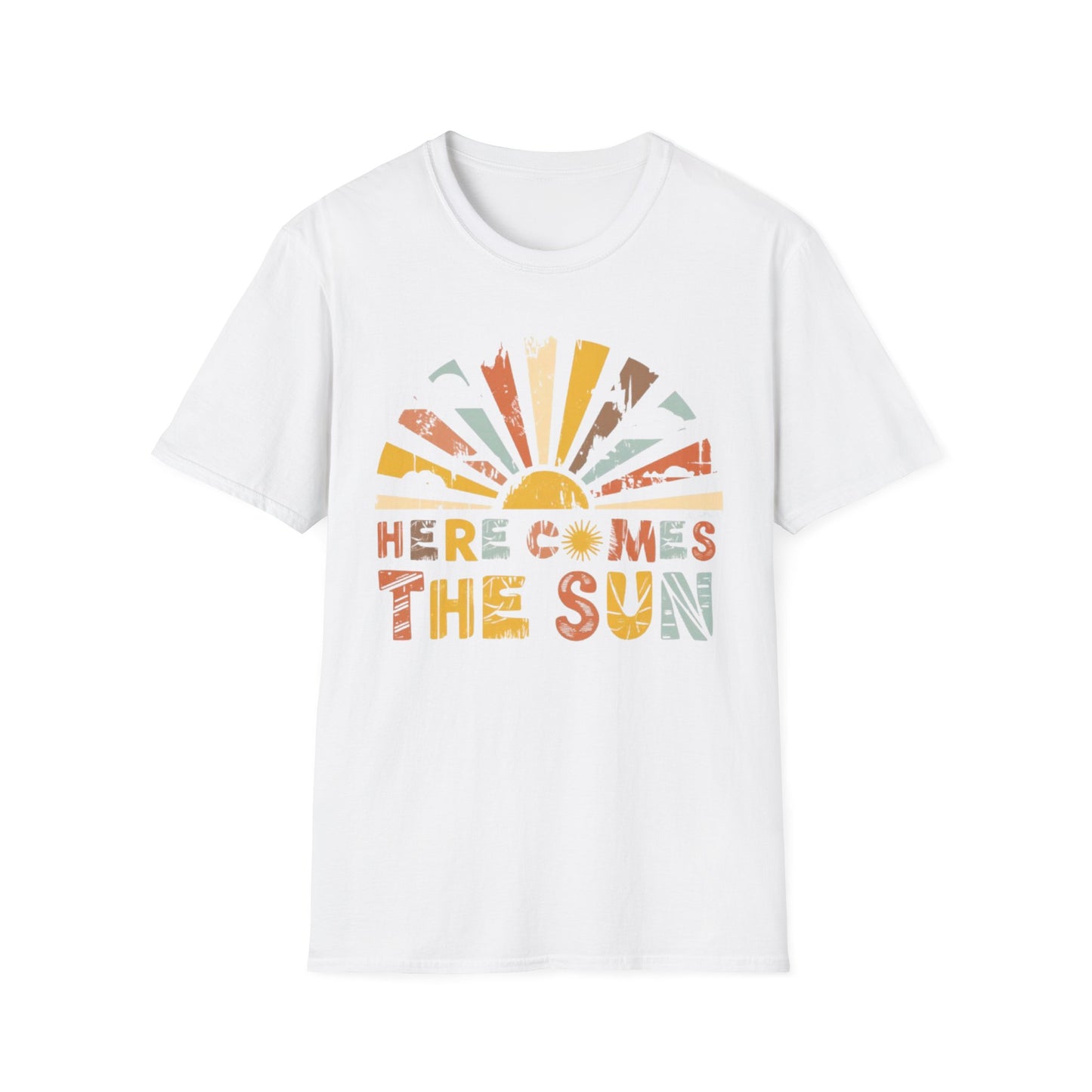 Summer- Here Comes the Sun T-Shirt White Printify T-Shirt Rhythm & Drip Apparel
