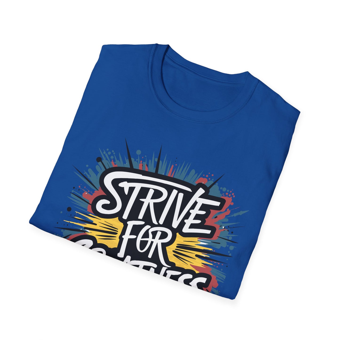 Motivational Unisex Softstyle T-Shirt - 'Strive for Greatness'