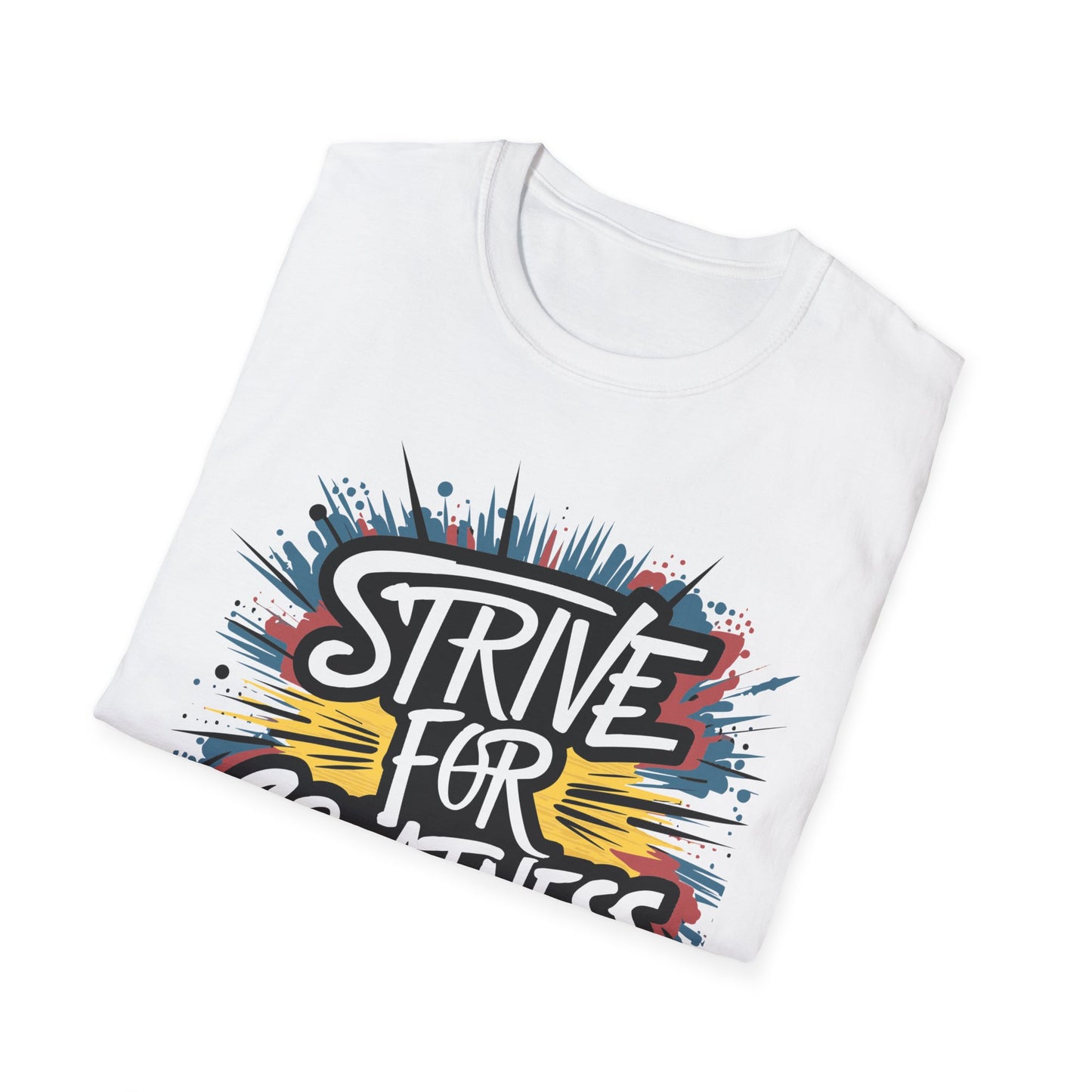Motivational Unisex Softstyle T-Shirt - 'Strive for Greatness'