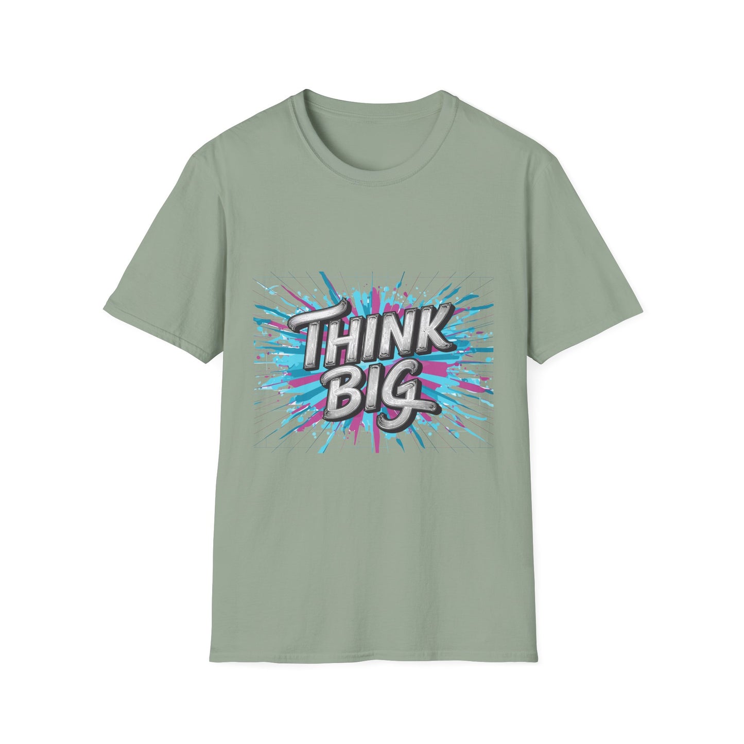 Inspirational Unisex Softstyle T-Shirt - 'Think Big' Motivational Graphic Tee