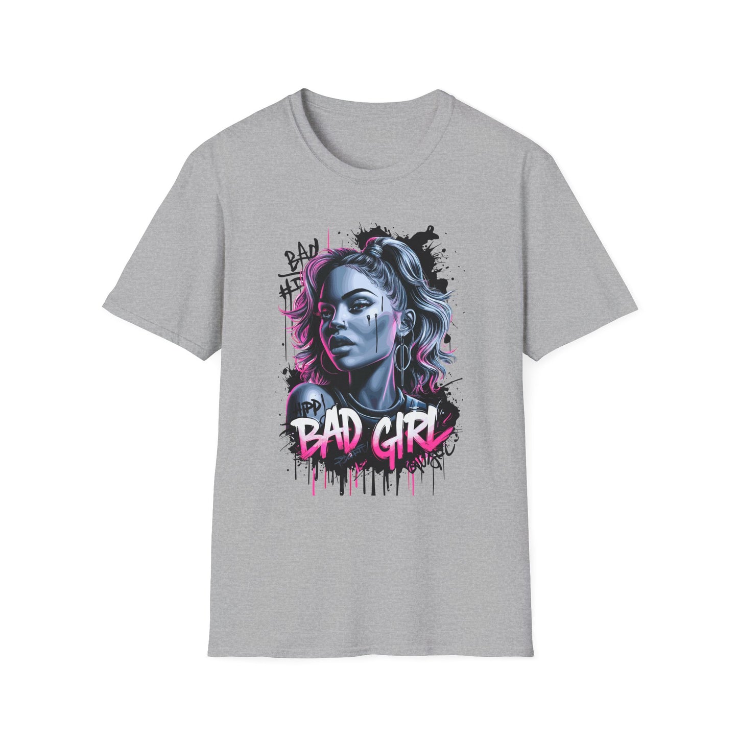 Bad Girl Graphic T-Shirt Sport Grey Printify T-Shirt Rhythm & Drip Apparel