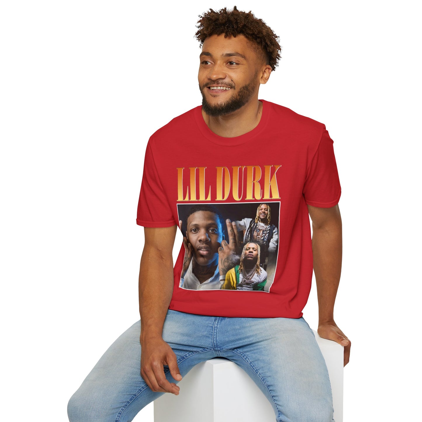 Lil Durk Graphic Unisex Softstyle T-Shirt - Trendy Music Tee for Fans - Rhythm & Drip