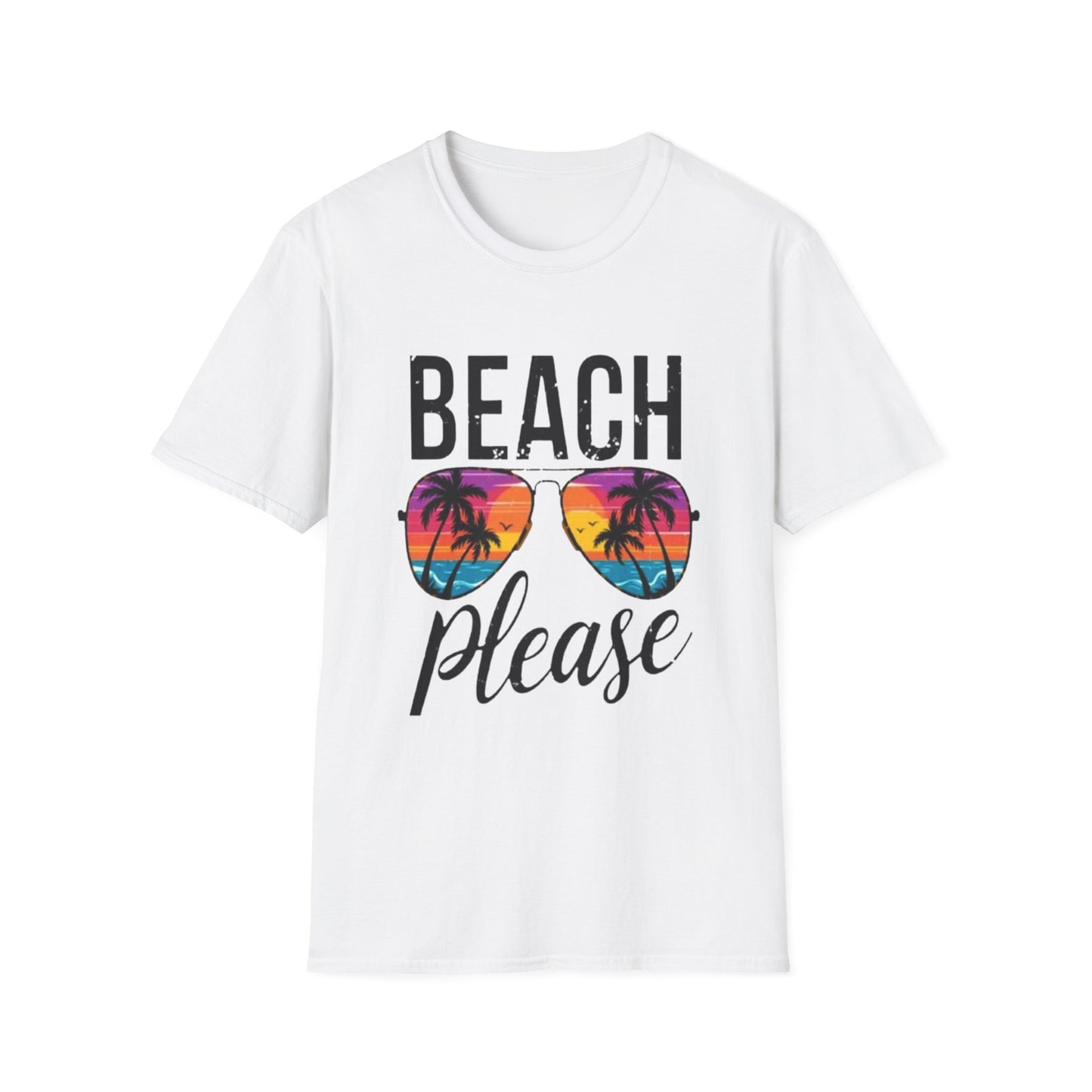 Summer- Beach Please Unisex T-Shirt White Printify T-Shirt Rhythm & Drip Apparel