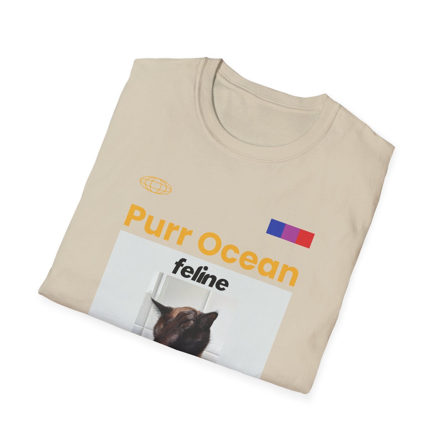 Music- Ocean Purr Cat T-Shirt Printify T-Shirt Rhythm & Drip Apparel