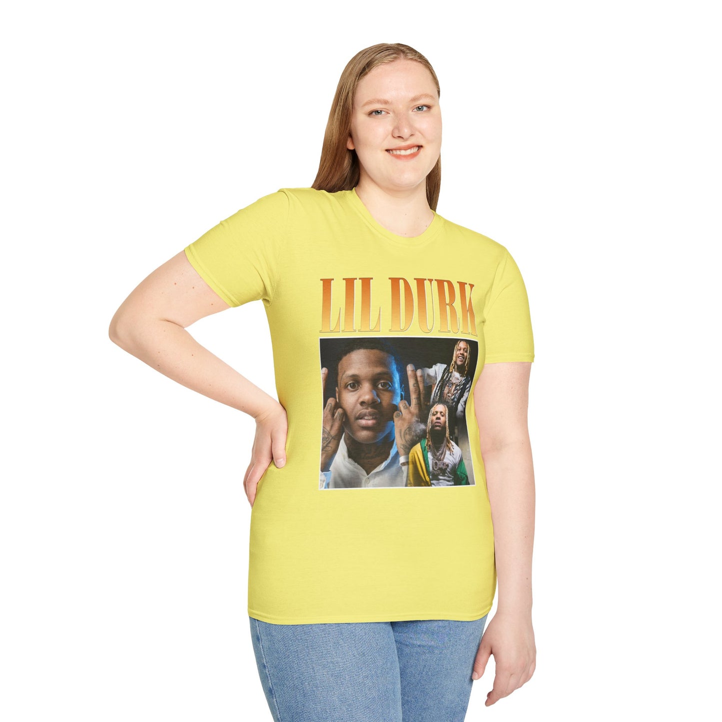 Lil Durk Graphic Unisex Softstyle T-Shirt - Trendy Music Tee for Fans - Rhythm & Drip