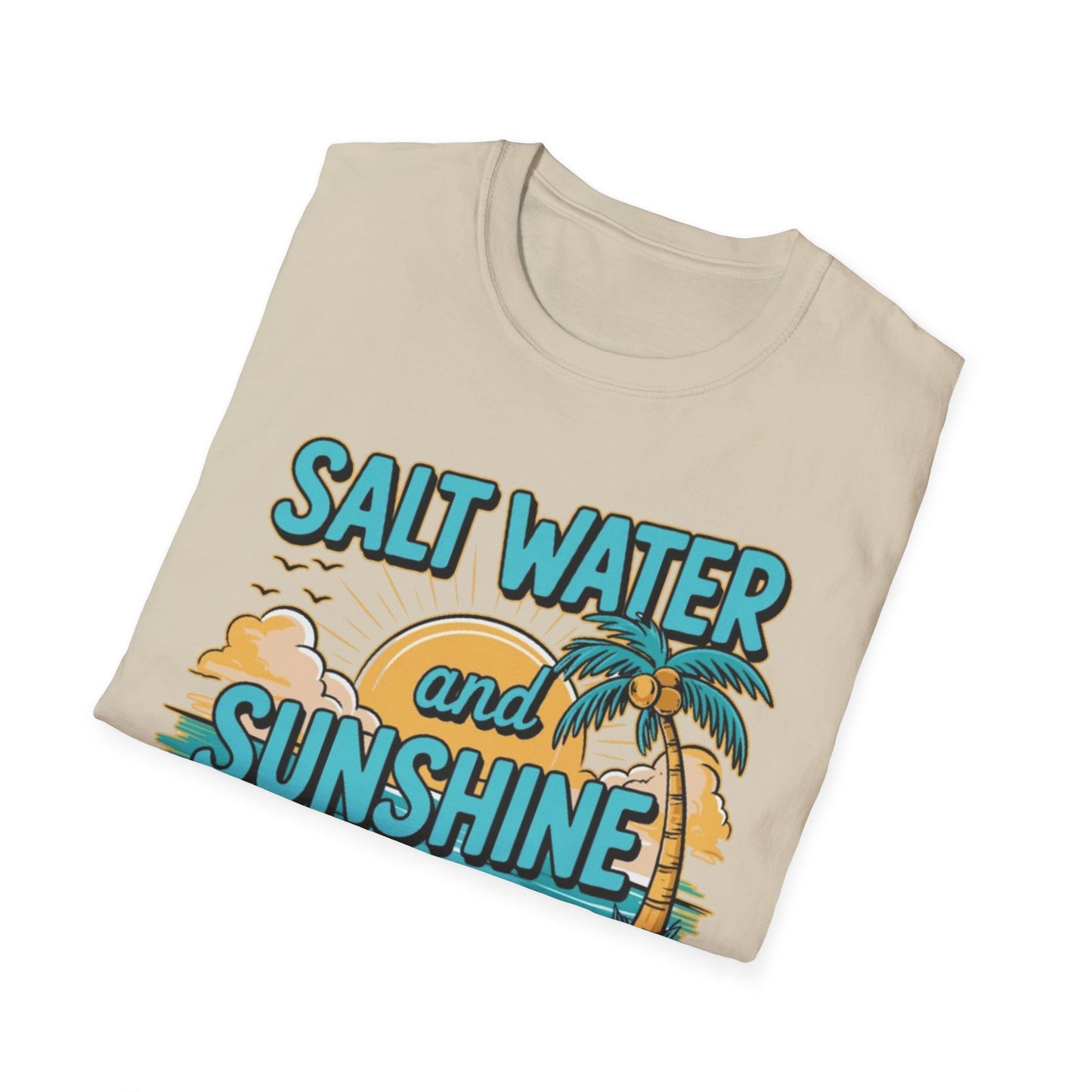 Summer-Salt Water And Sunshine T-Shirt Printify T-Shirt Rhythm & Drip Apparel