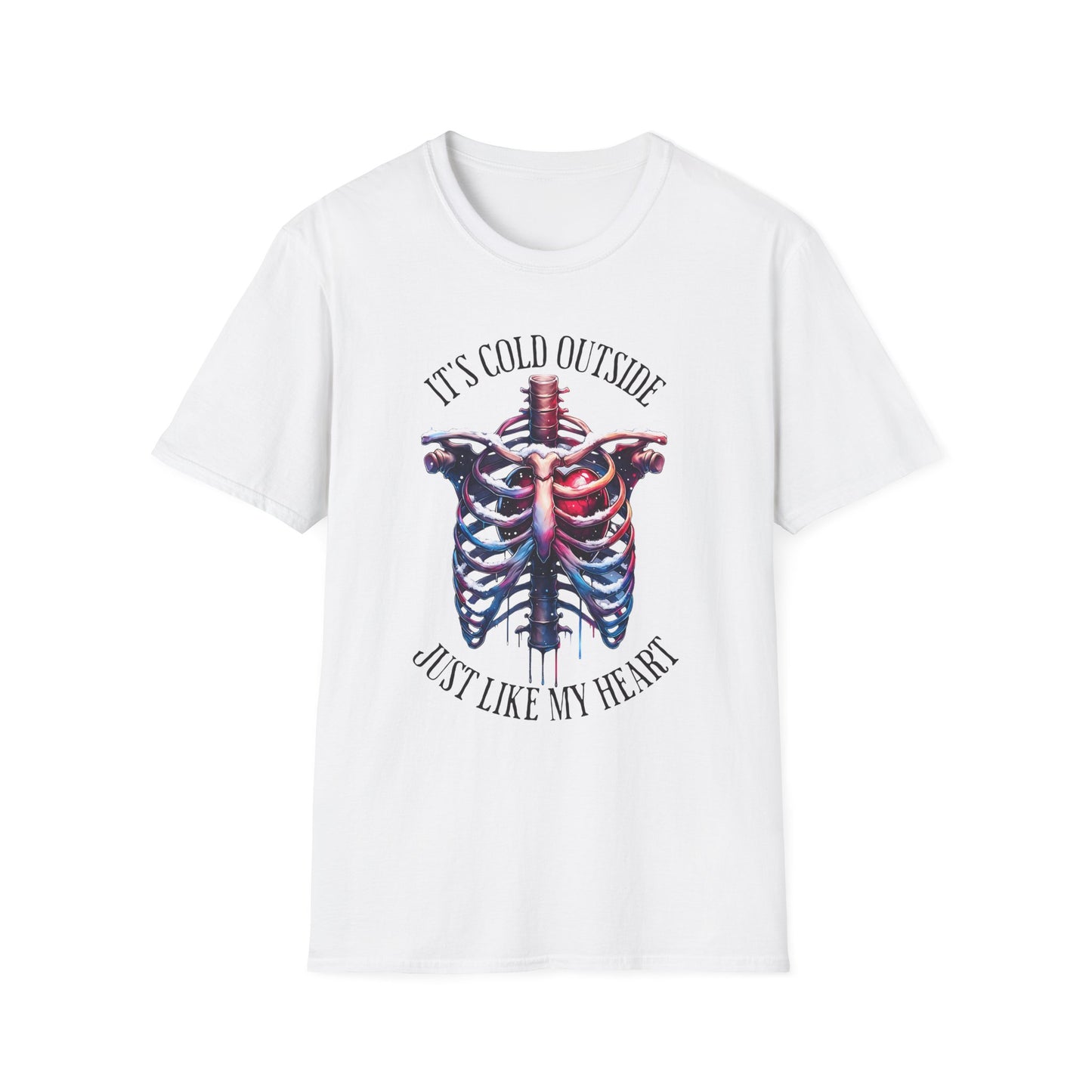 Winter- Cold Outside T-Shirt White Printify T-Shirt Rhythm & Drip Apparel