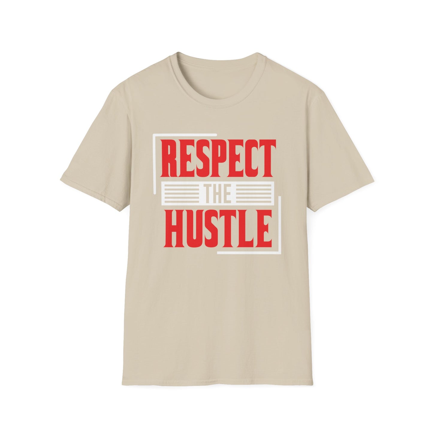 Respect the Hustle T-Shirt Sand Printify T-Shirt Rhythm & Drip Apparel