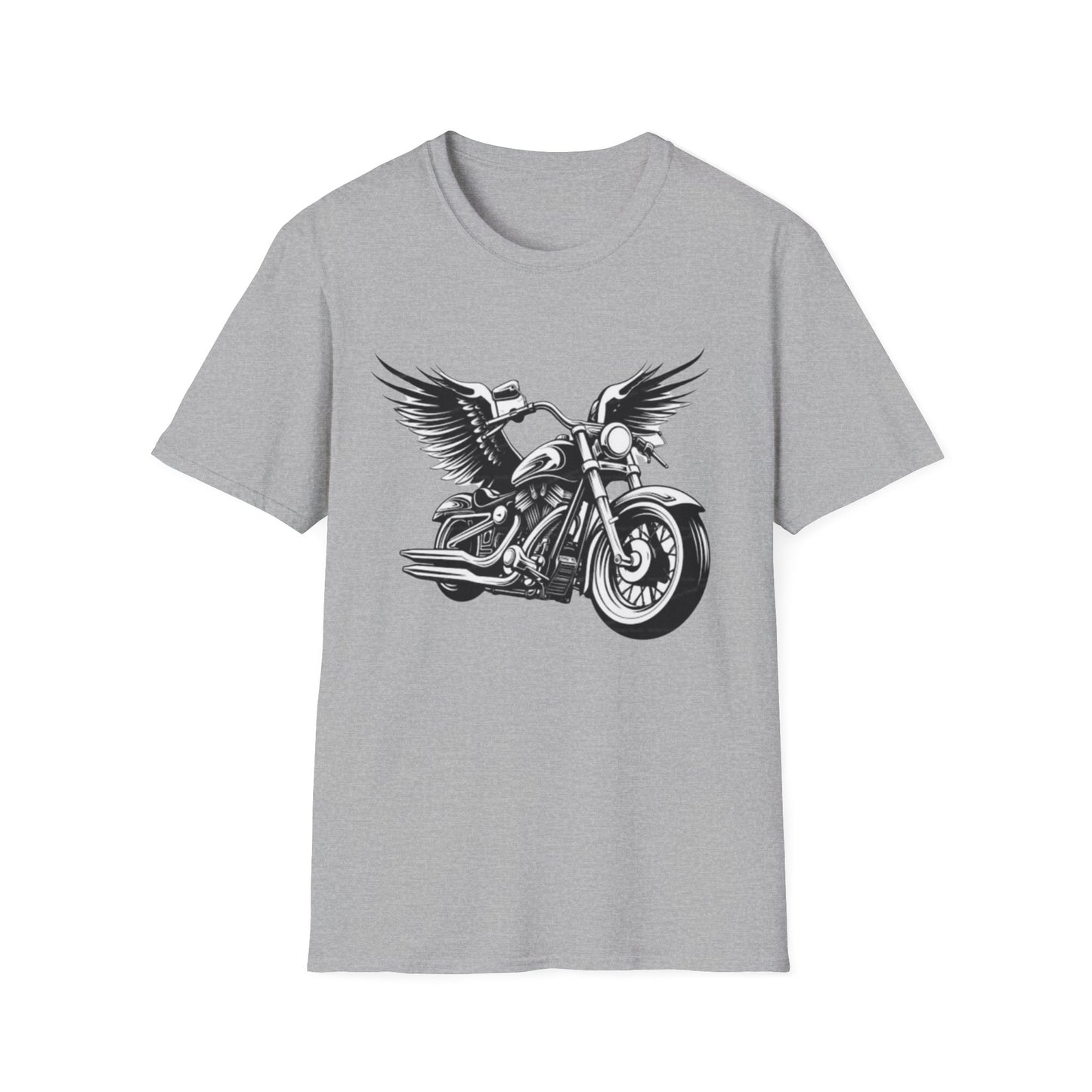 Wings & Wheels Tee Sport Grey Printify T-Shirt Rhythm & Drip Apparel