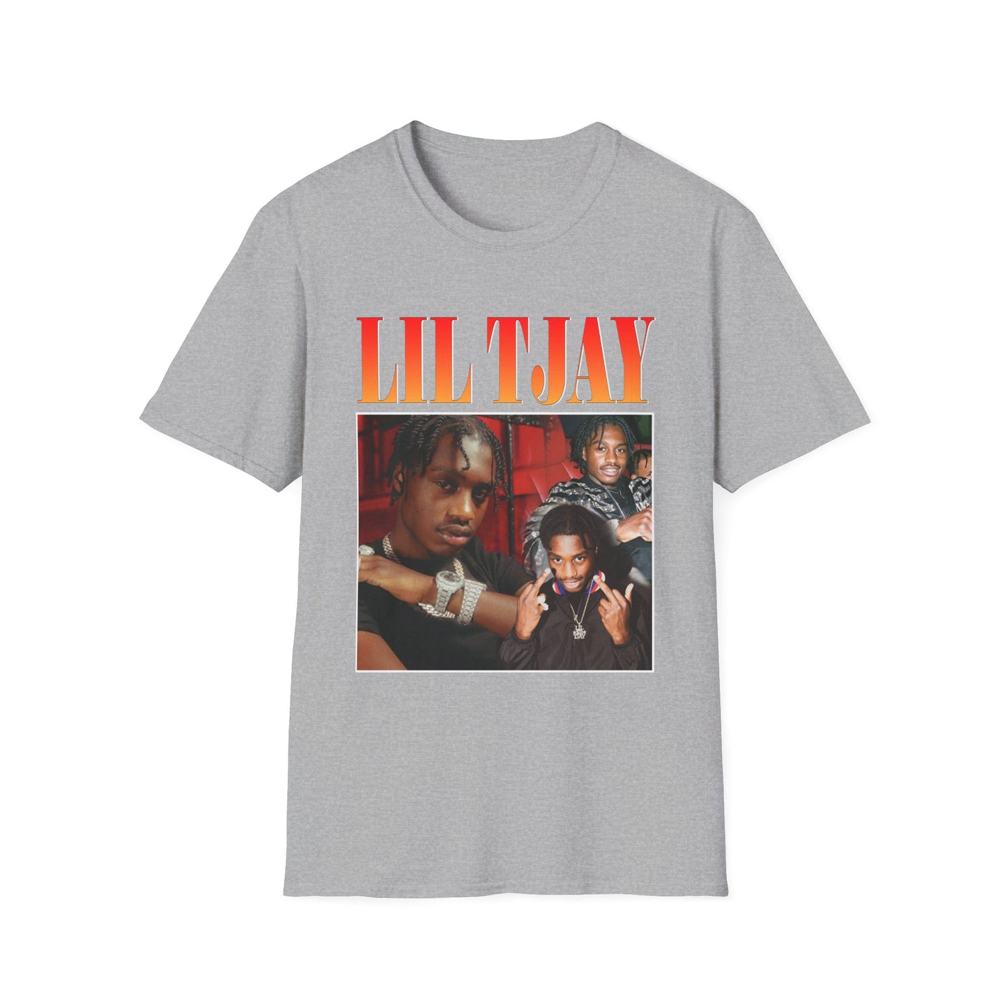 Lil Tjay Unisex Softstyle T-Shirt - Retro Graphic Tee for Music Fans - Rhythm & Drip