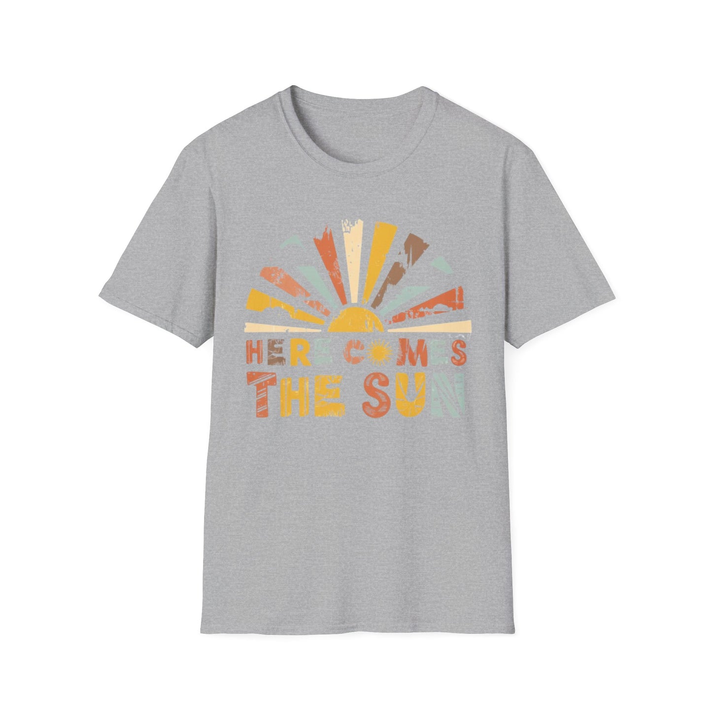 Summer- Here Comes the Sun T-Shirt Sport Grey Printify T-Shirt Rhythm & Drip Apparel