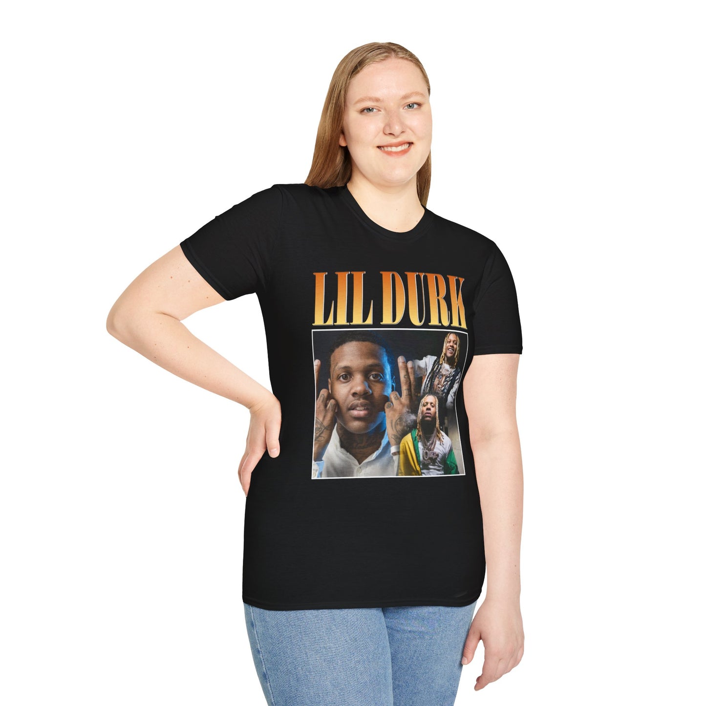Lil Durk Graphic Unisex Softstyle T-Shirt - Trendy Music Tee for Fans - Rhythm & Drip